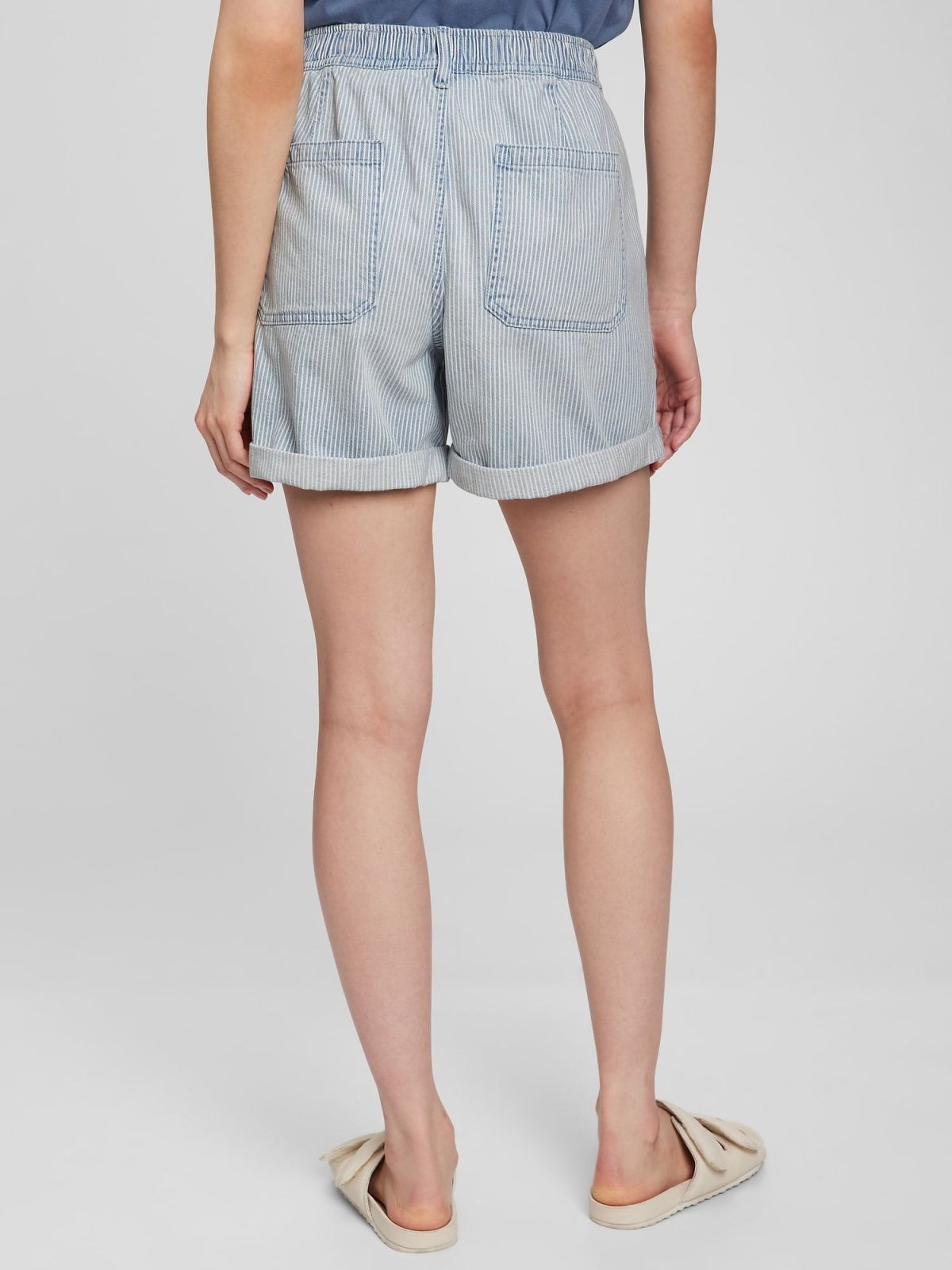 Μπλε Denim Pull-On Σορτς με Washwell-860297000
