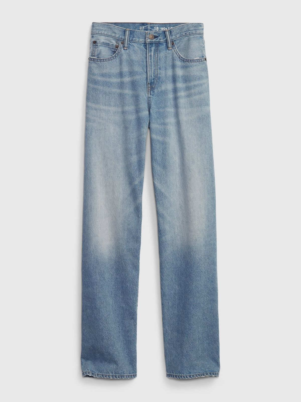 Μπλε Teen 100% Οργανικό Βαμβάκι '90s Loose Jean Παντελόνι με Washwell-824650001