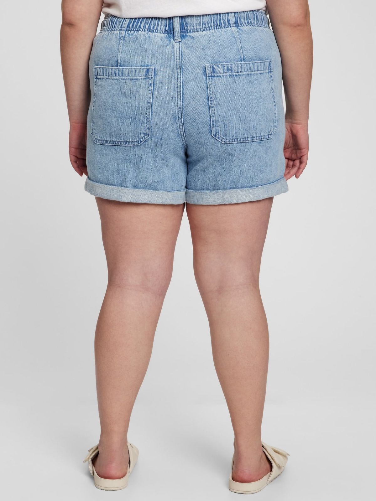 Μπλε Denim Pull-On Σορτς με Washwell-860295000