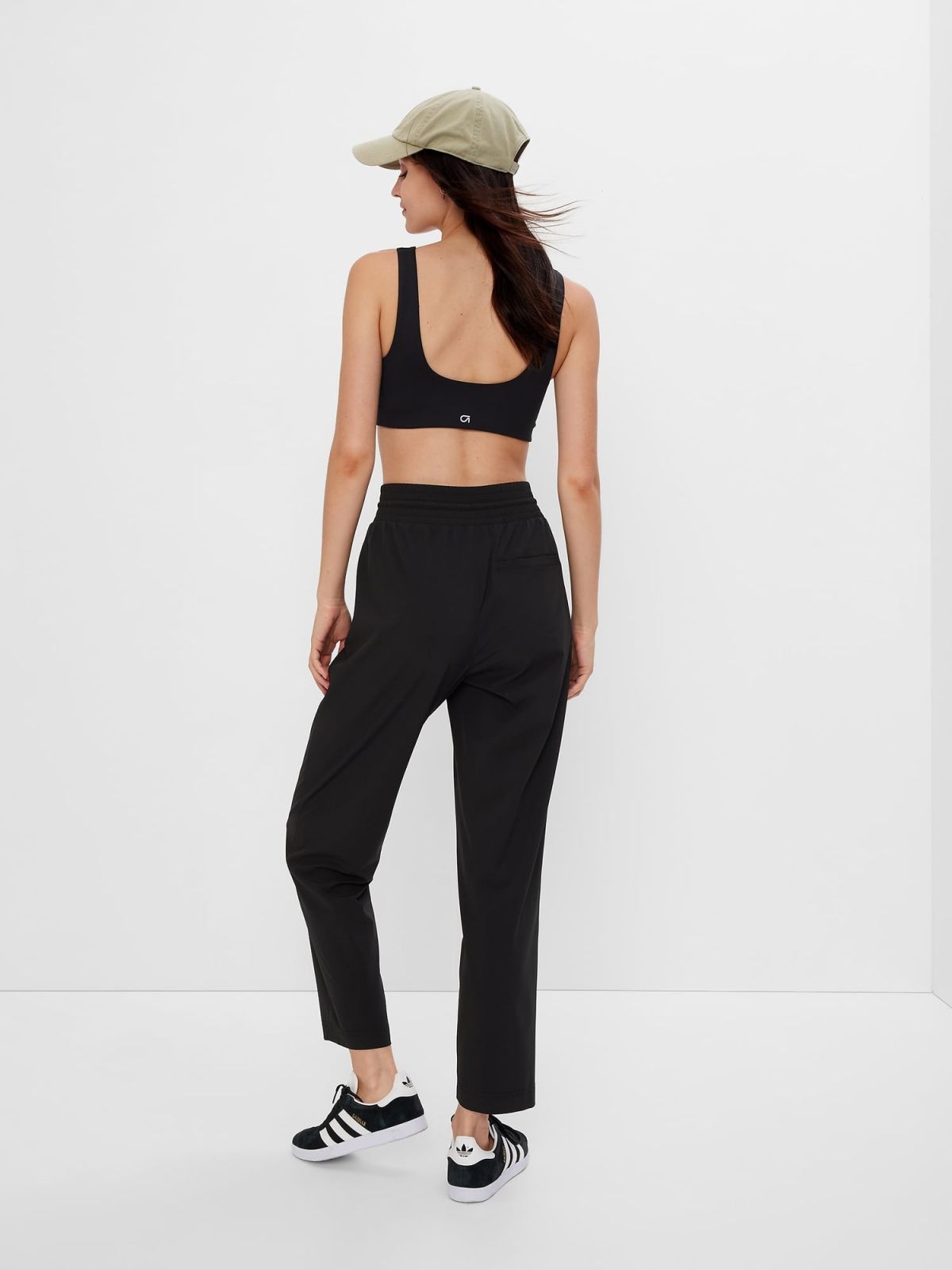 Μαύρο GapFit High Rise Runaround Παντελόνι-866810002