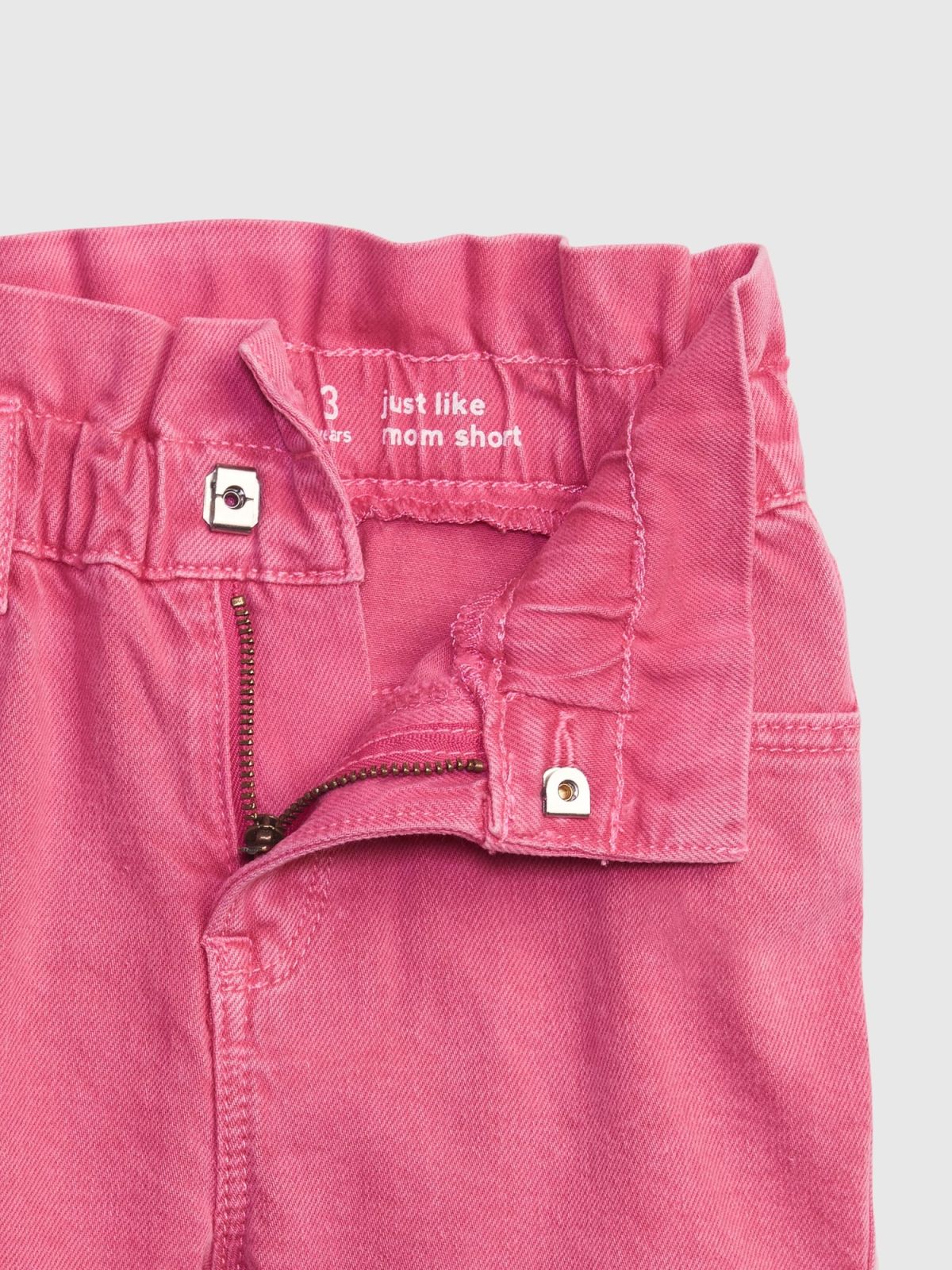 Ροζ Νηπιακό Just Like Mom Denim Σορτς με Washwell-874540000