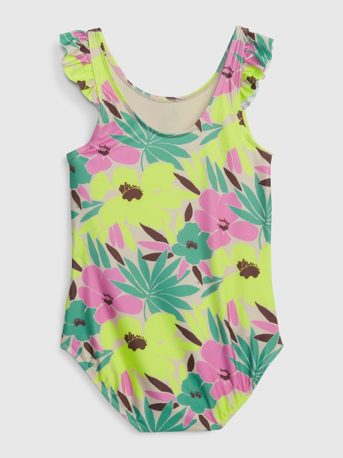 Kids Recycled Ruffle Swim One-Piece-826323001