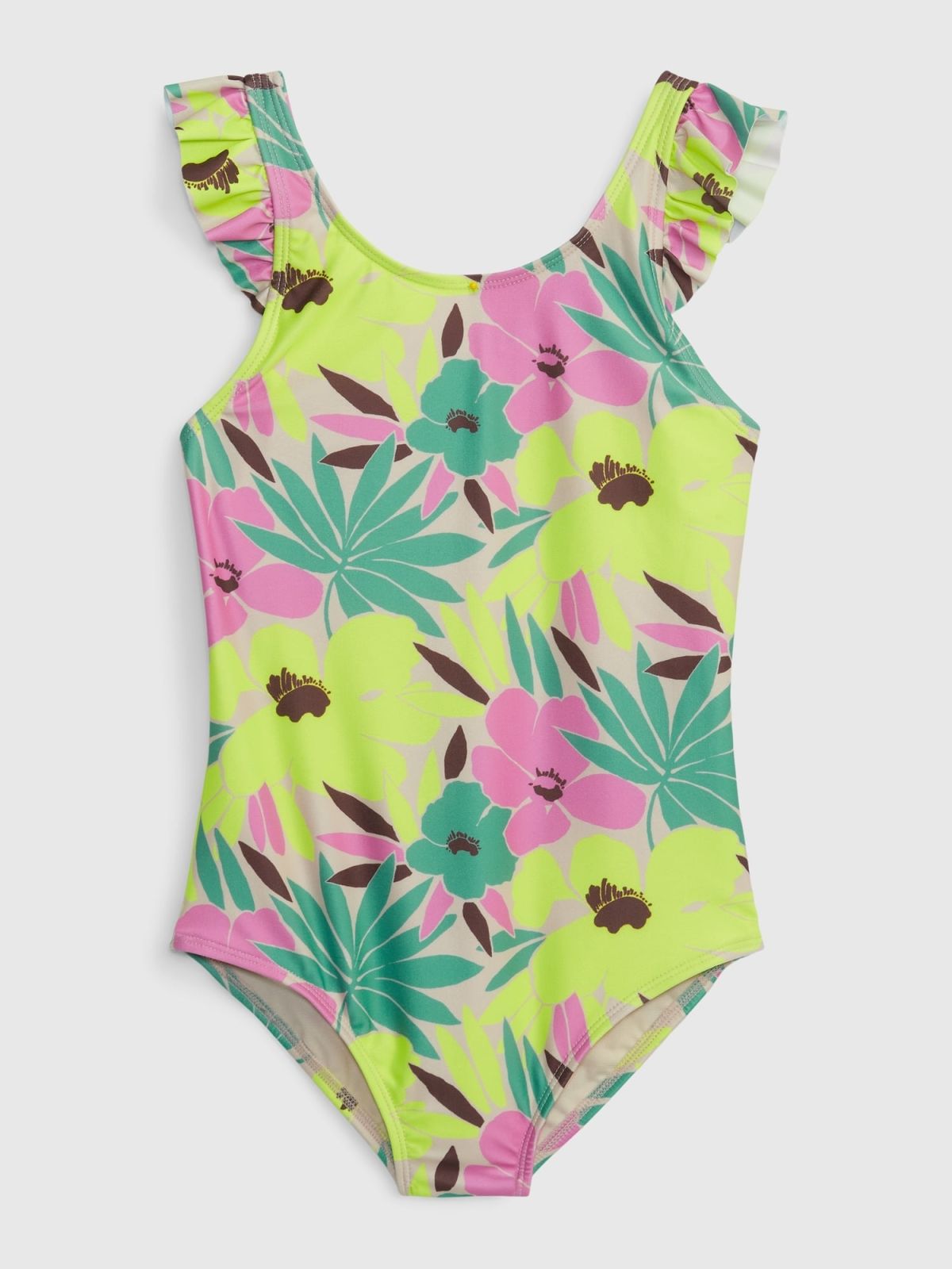 Kids Recycled Ruffle Swim One-Piece-826323001