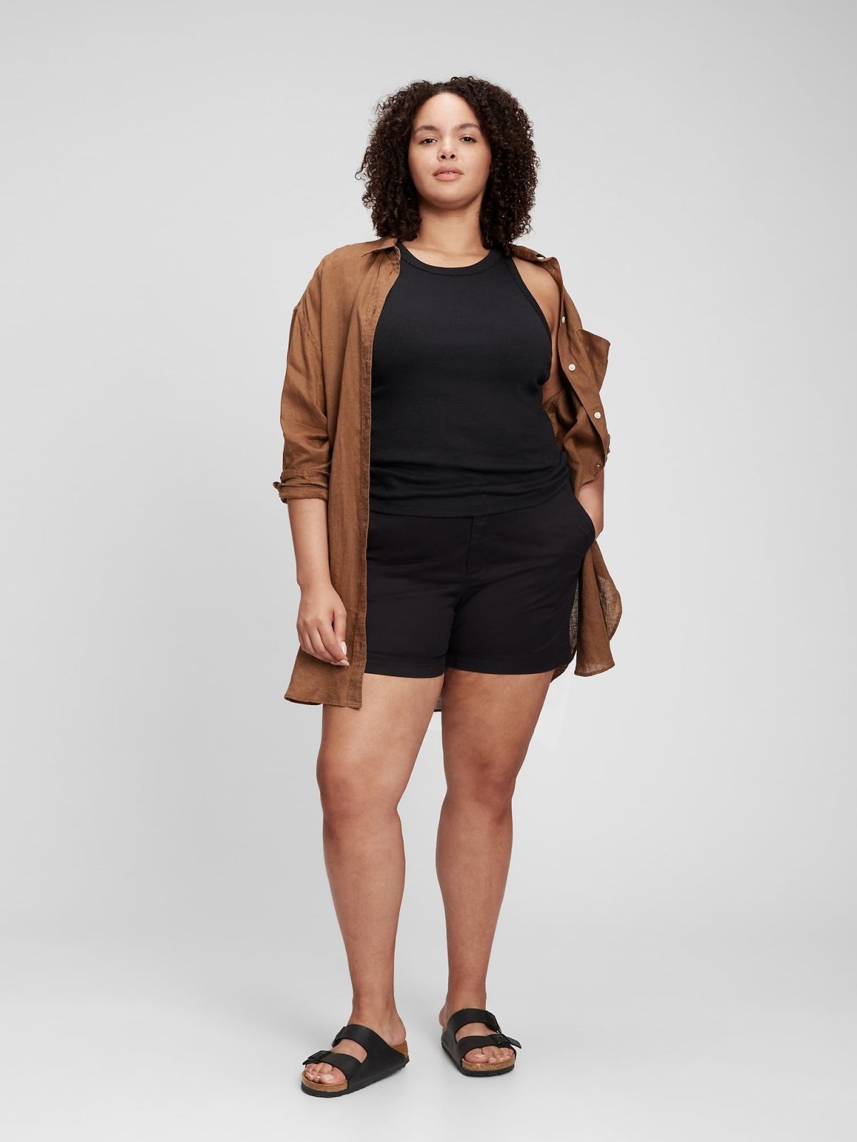 Μαύρο High Rise Girlfriend Σορτς-809225004