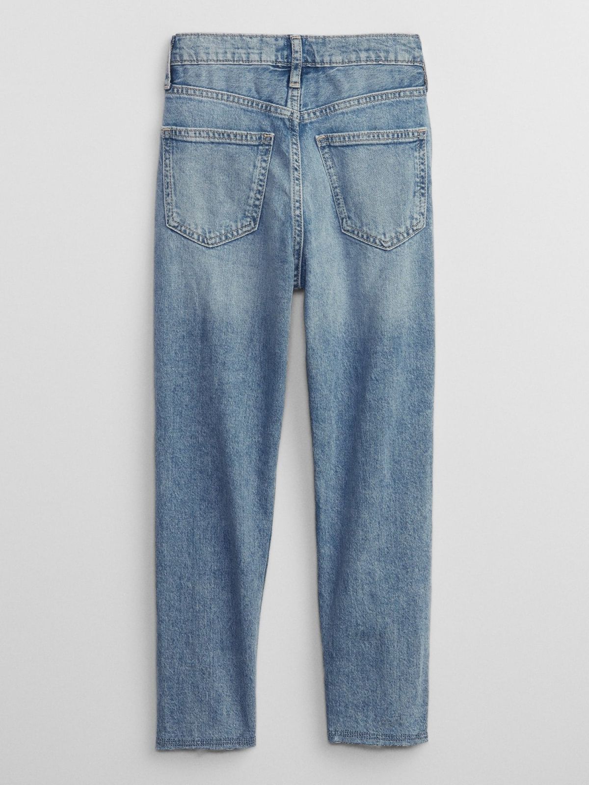 Μπλε Παιδικό High Rise Destructed Mom Jean Παντελόνι με Washwell-867331000