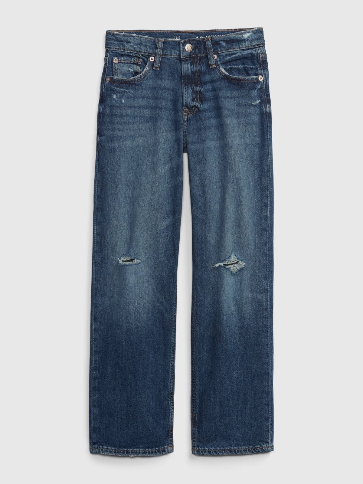 Μπλε Παιδικό Οργανικό Βαμβάκι High Rise '90s Loose Jean Παντελόνι με Washwell-405358001