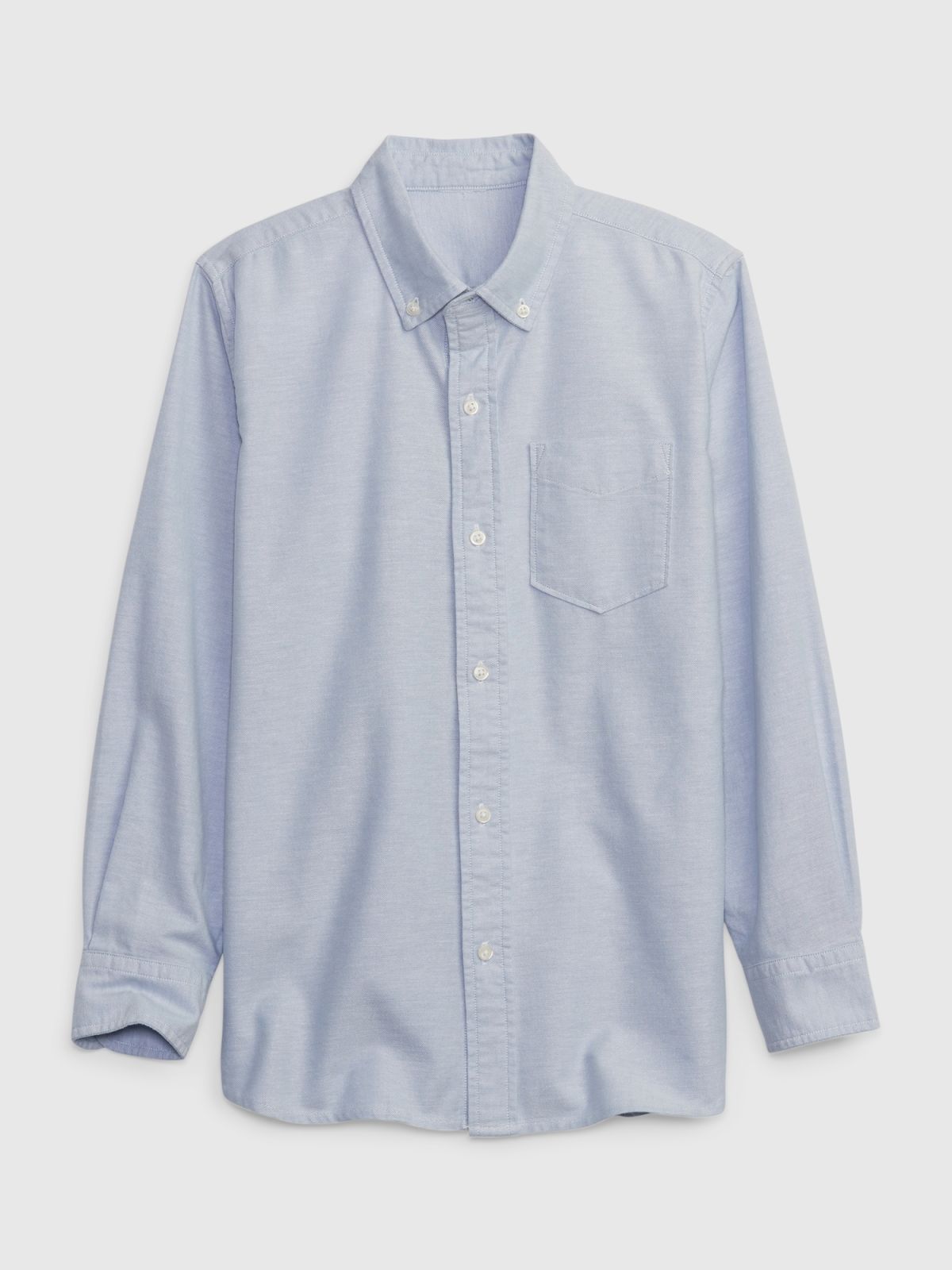 Μπλε Παιδικό Οργανικό Βαμβάκι Uniform Oxford Πουκάμισο-426037001
