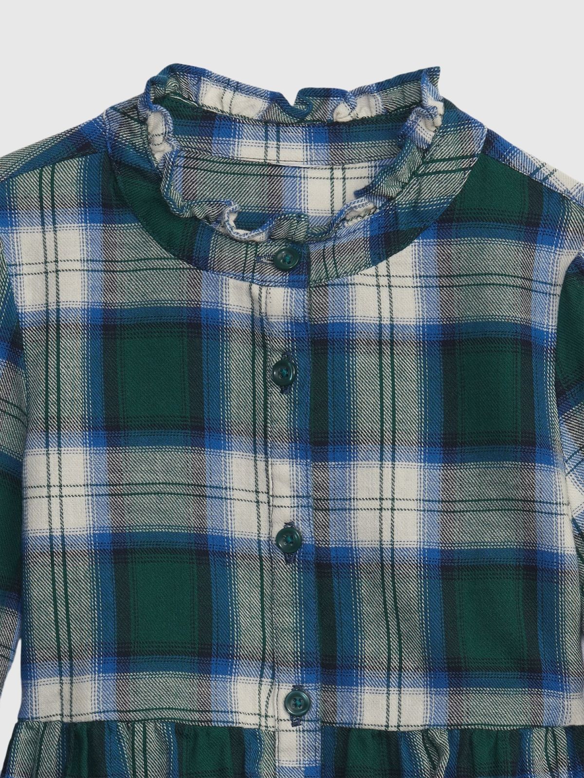 Πράσινο Νηπιακό Ruffle Καρό Φόρεμα-453636000