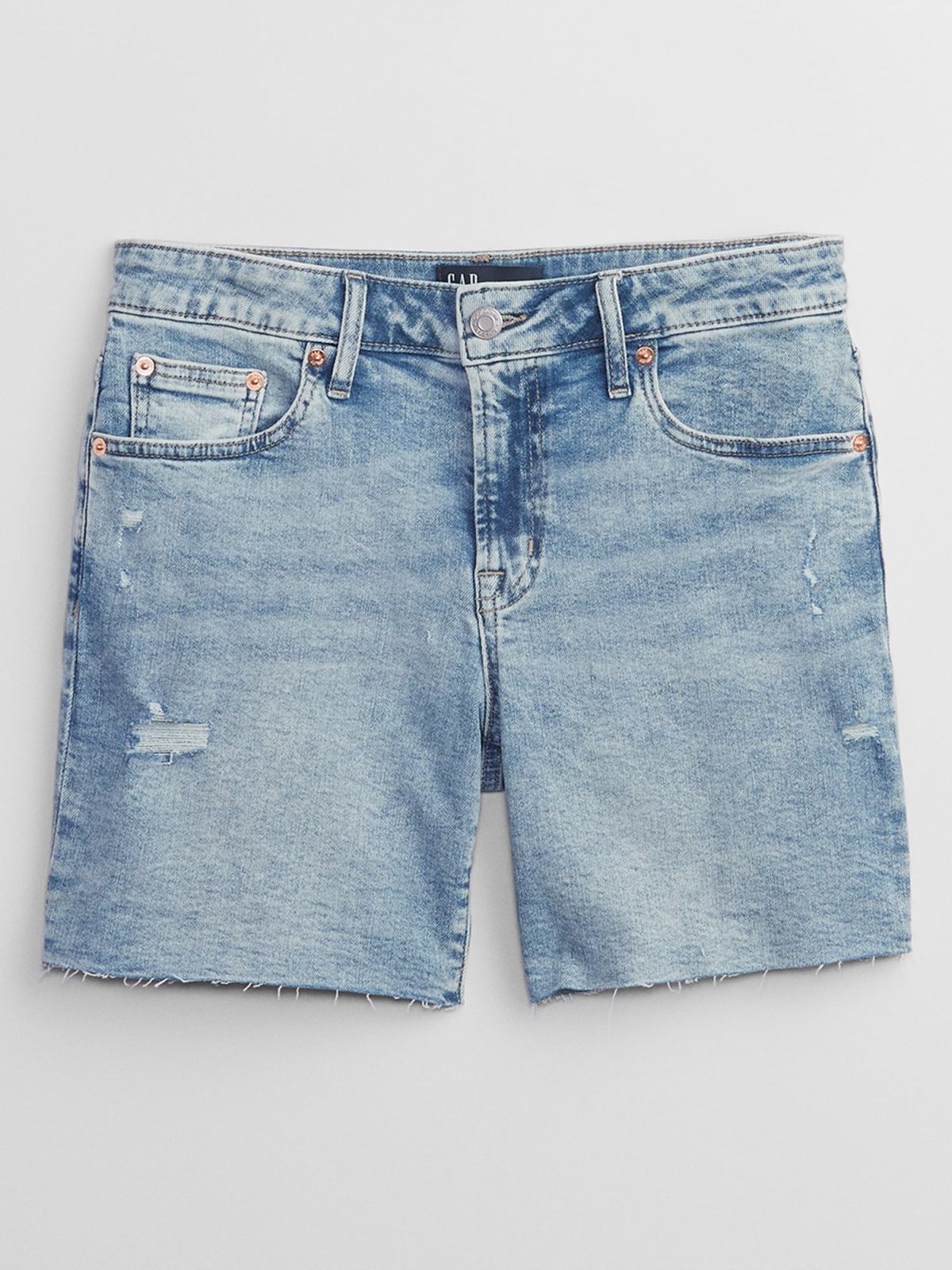 5in Mid Rise Distressed Denim Σορτς-817767000