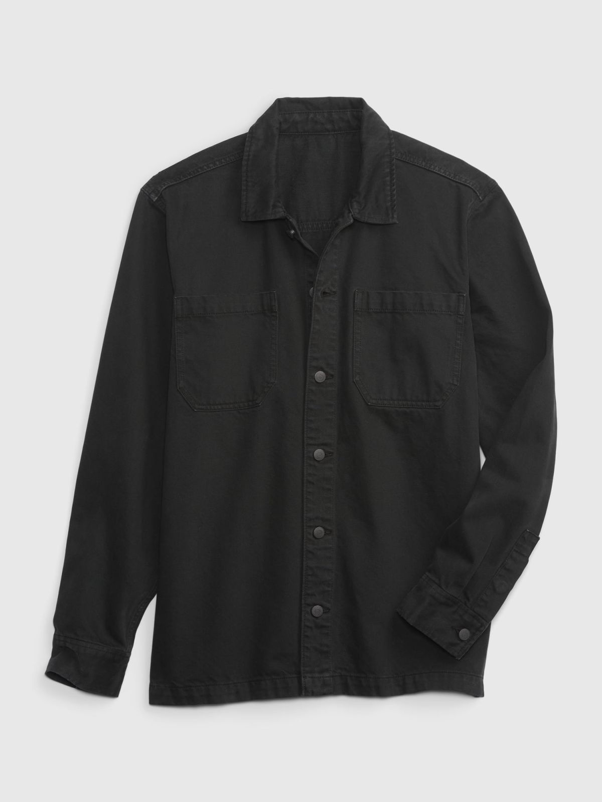 Μαύρο Denim Utility Overshirt-449906001