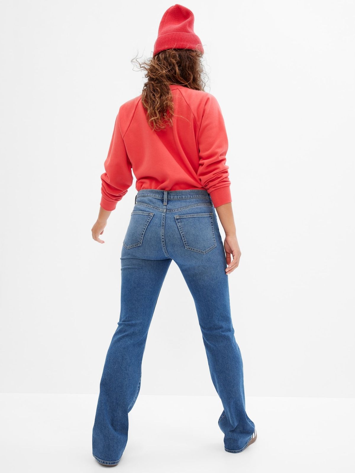 Μπλε Mid Rise Bootcut Τζιν Παντελόνι-542143000