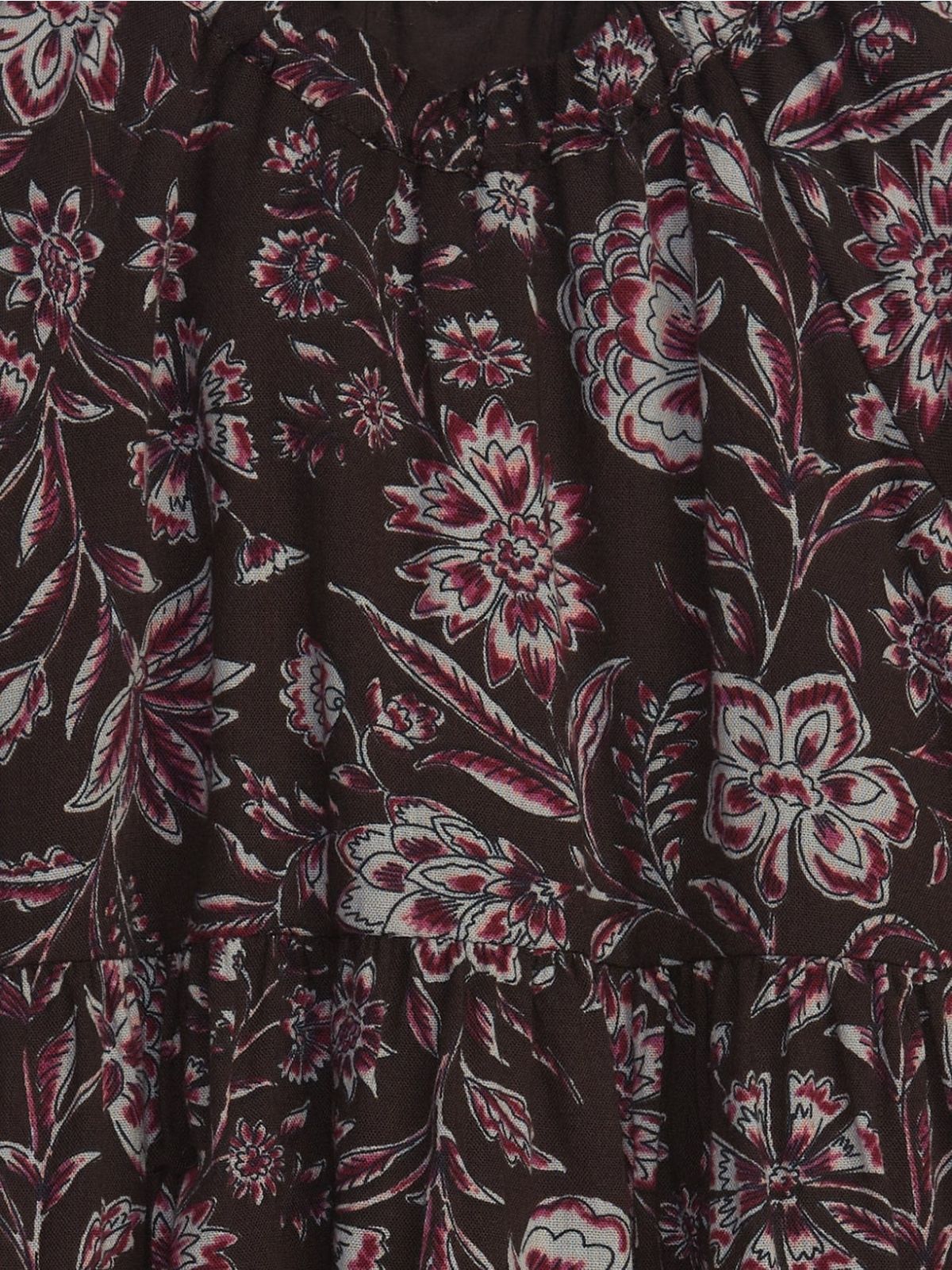 Μωβ Νηπιακό Φλοράλ Tiered Φόρεμα-453913000