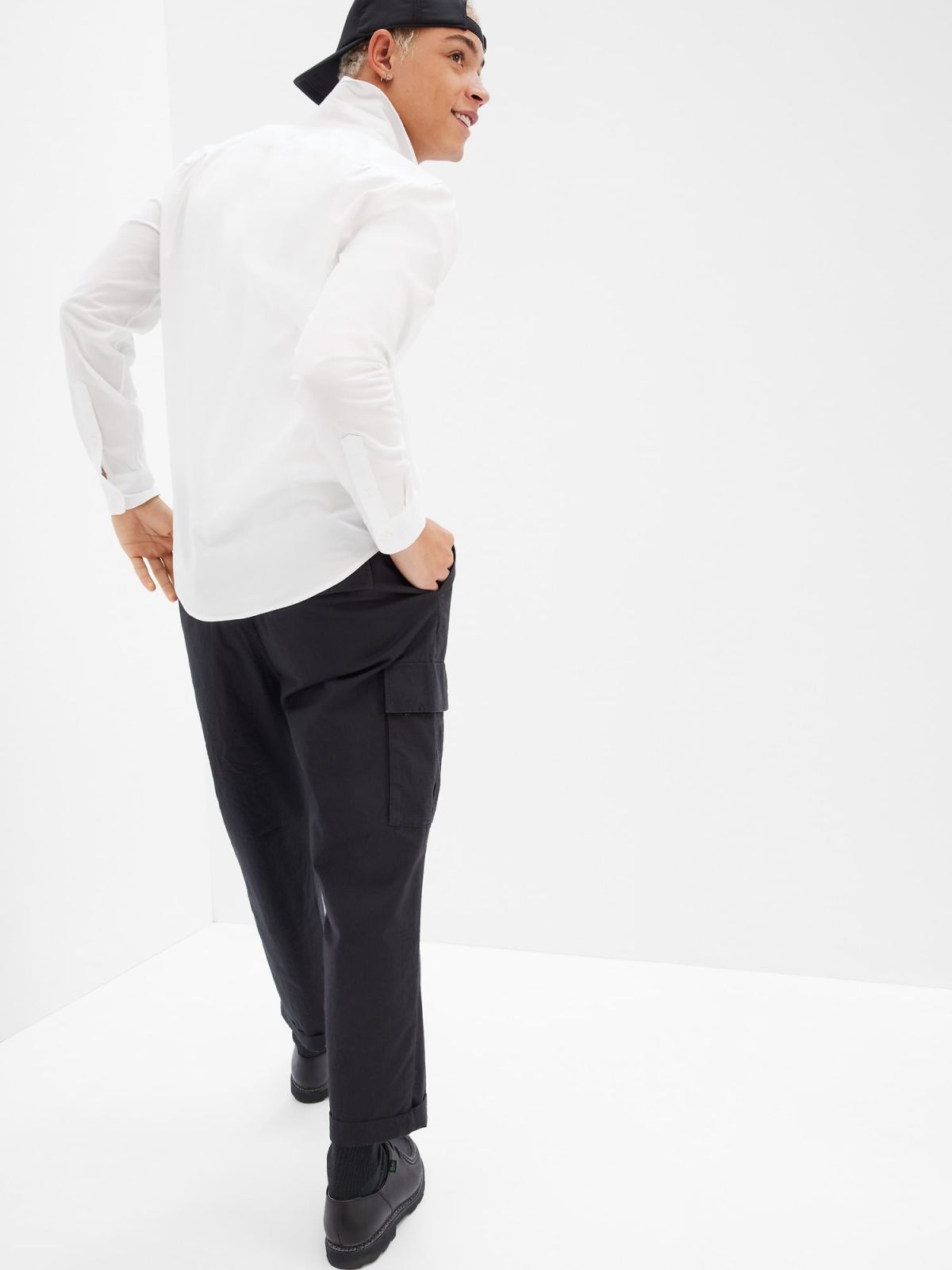 Stretch Poplin Shirt in Slim Fit-428578000