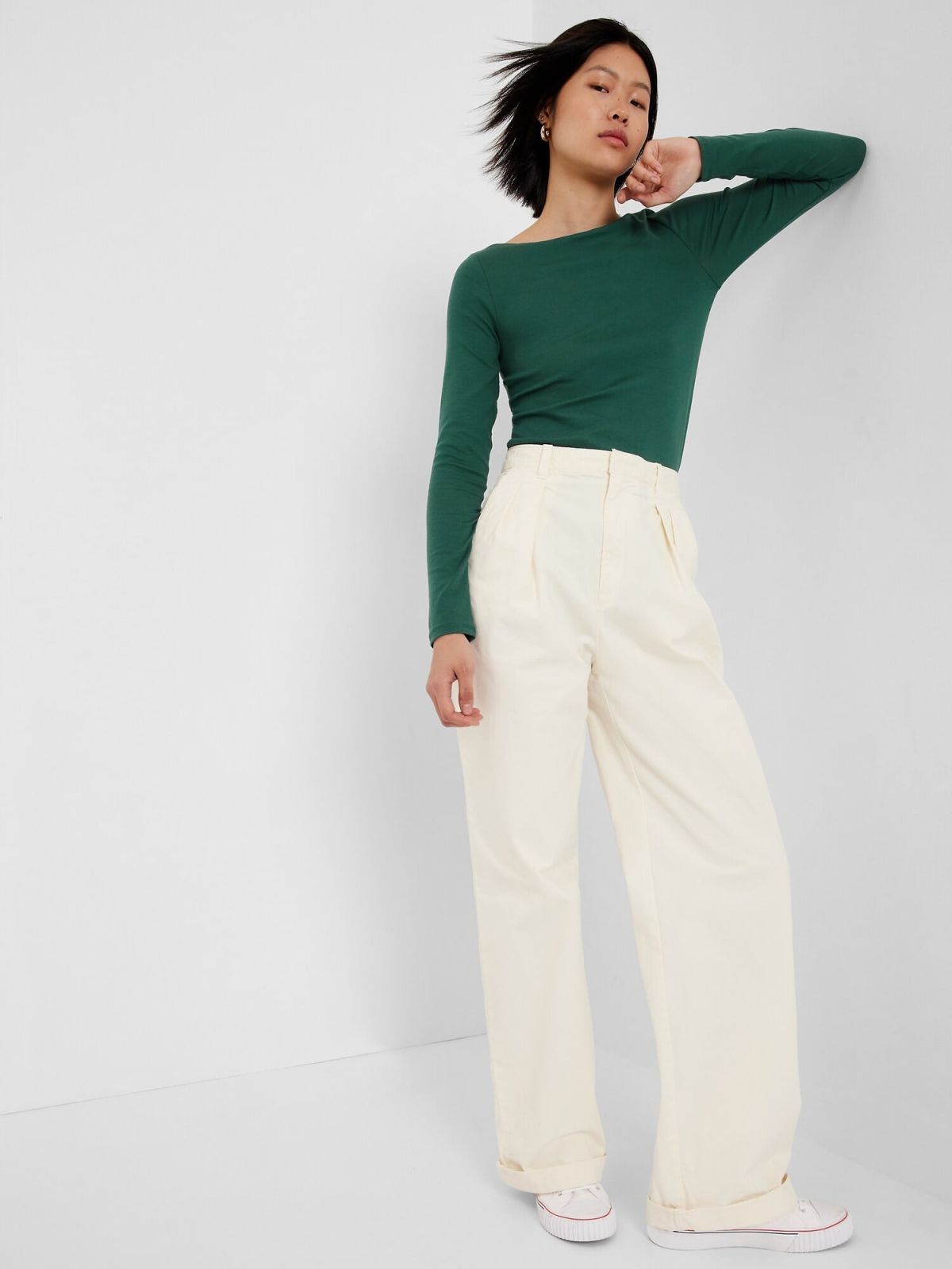 Mod Bateau Neck T-Shirt-629436022