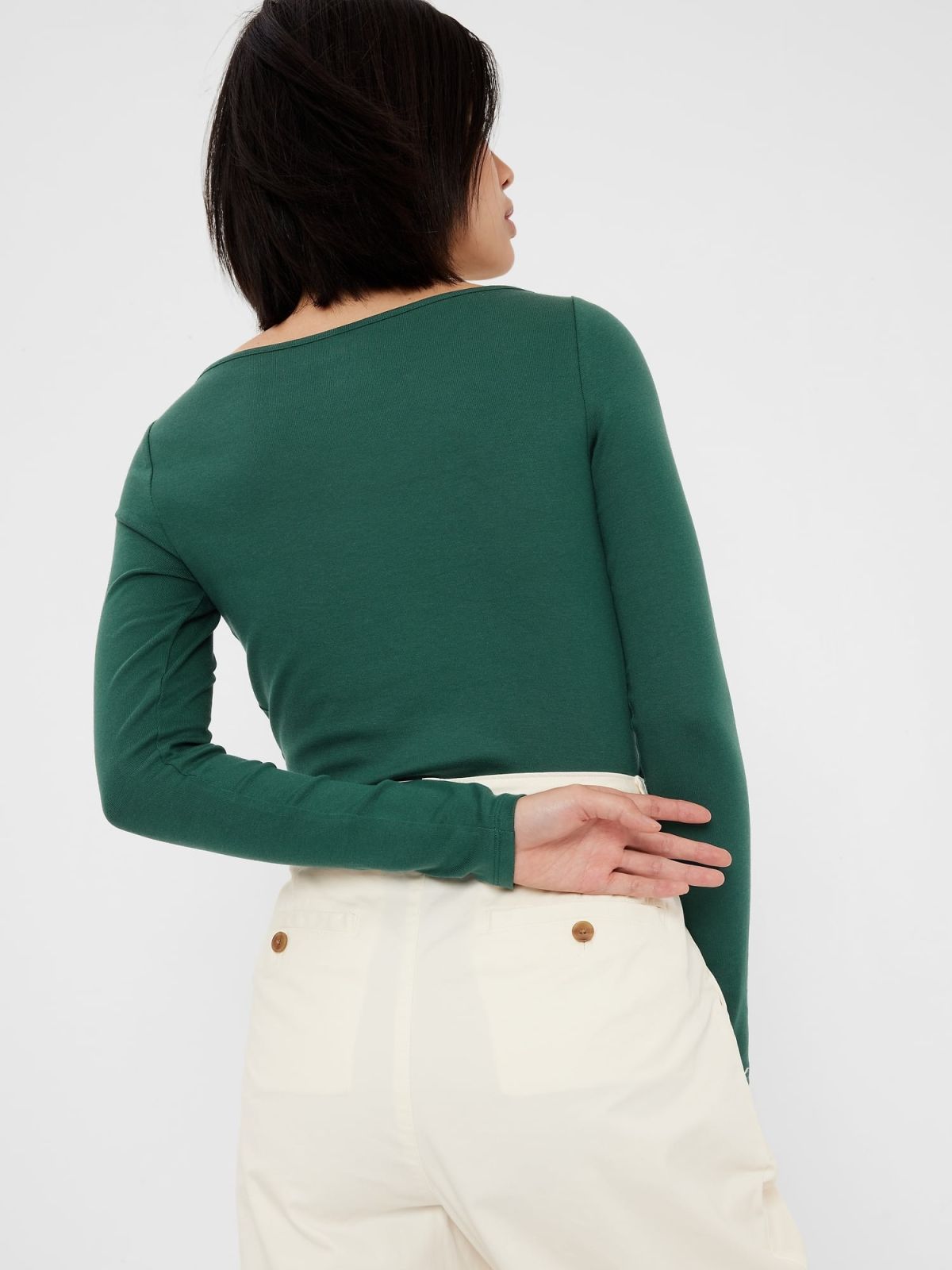 Mod Bateau Neck T-Shirt-629436022