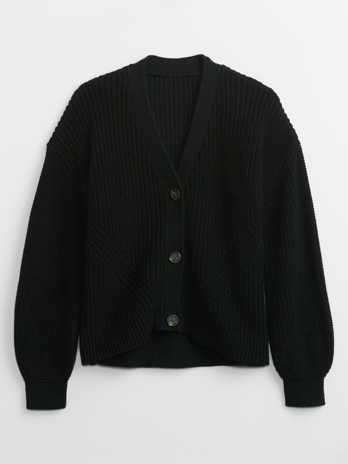 Μαύρο Παιδική Shaker-Stitch Ζακέτα-402400000
