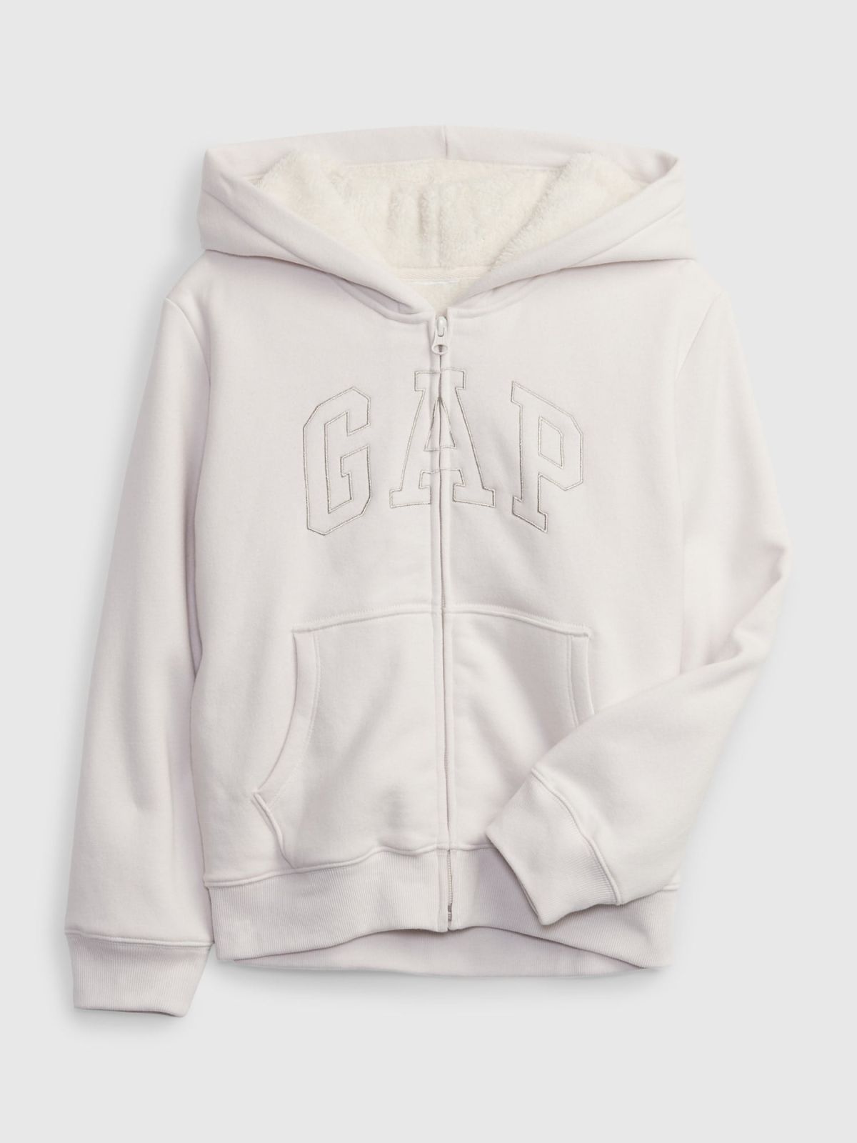Μπεζ Παιδικό Gap Logo Cozy Sherpa-Lined Φούτερ-445089000