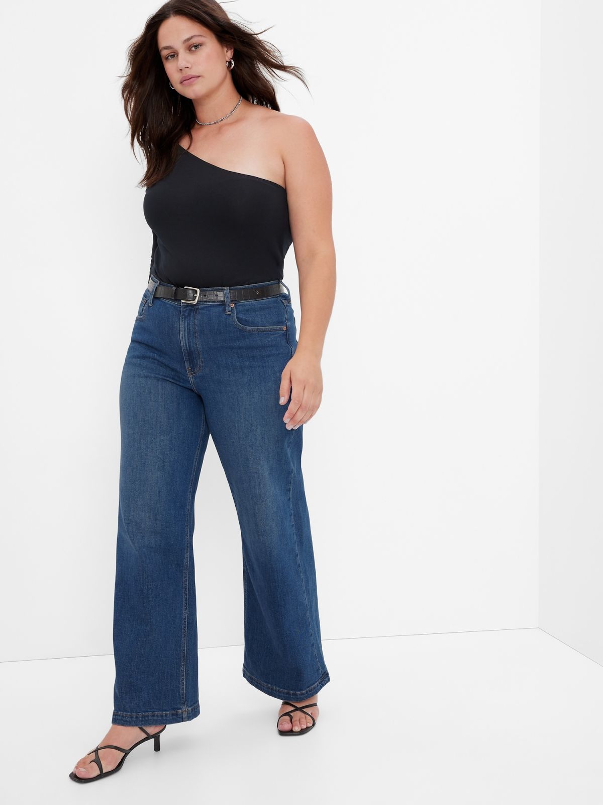 Μπλε High Rise Stride Wide-Leg Jean Παντελόνι-406725000