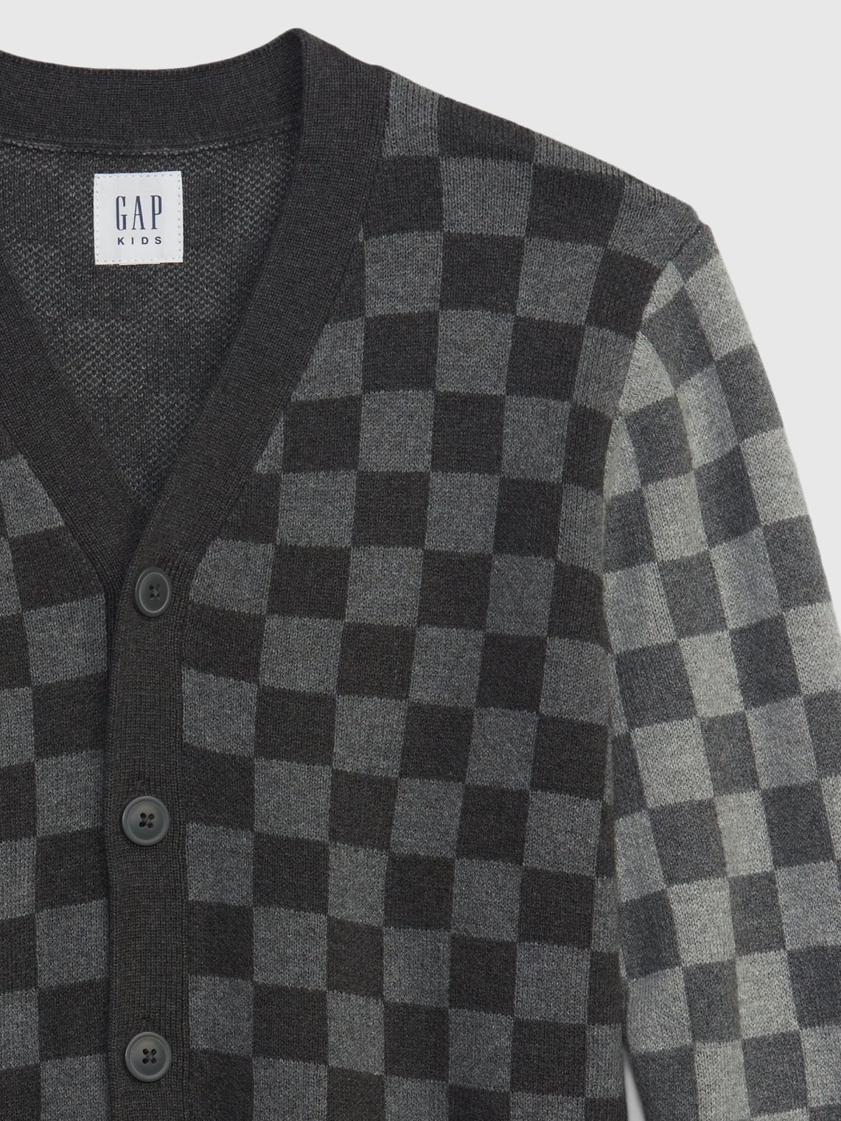 Γκρι Παιδική V-Neck Ζακέτα-451865001