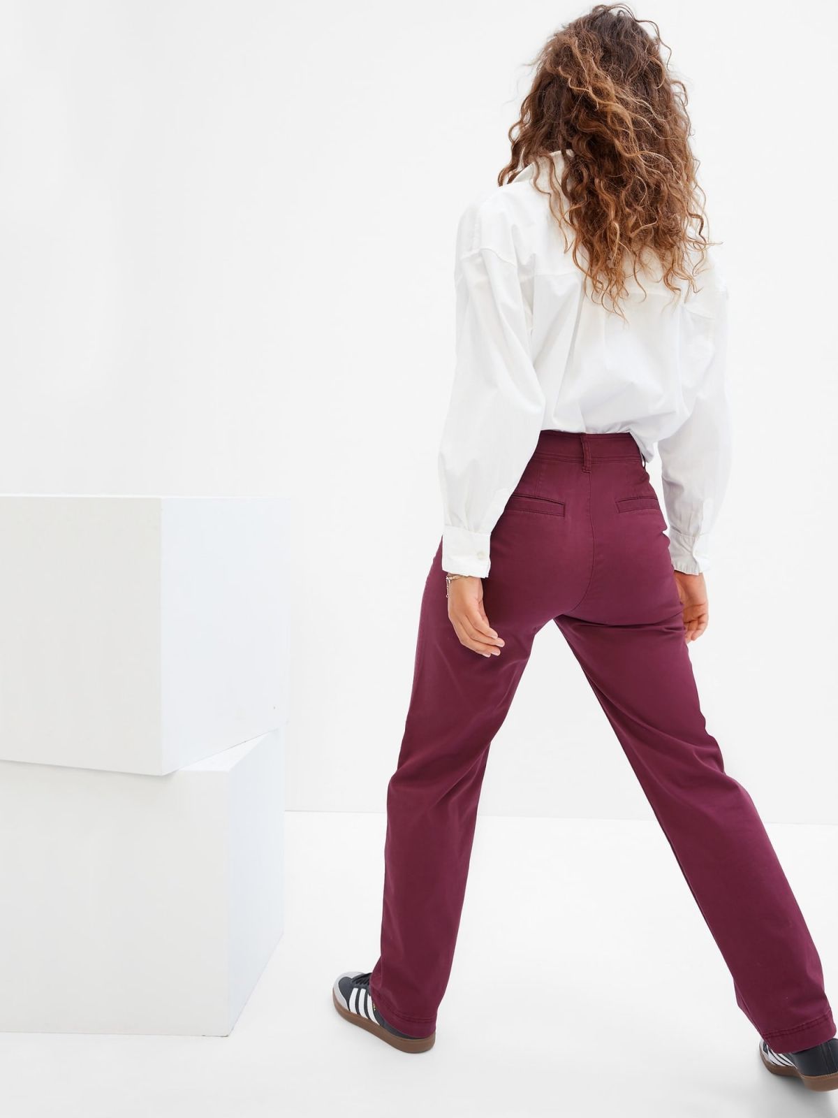 Μωβ High Rise Girlfriend Utility Khakis Παντελόνι με Washwell-852883001