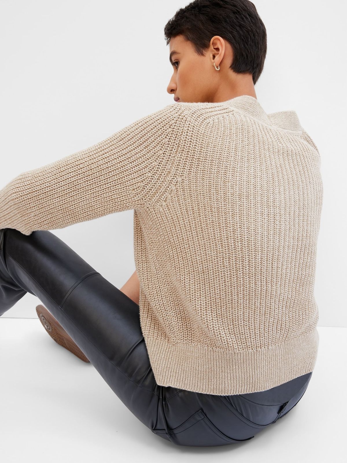 Classic Cotton Rib Cardigan-448757004