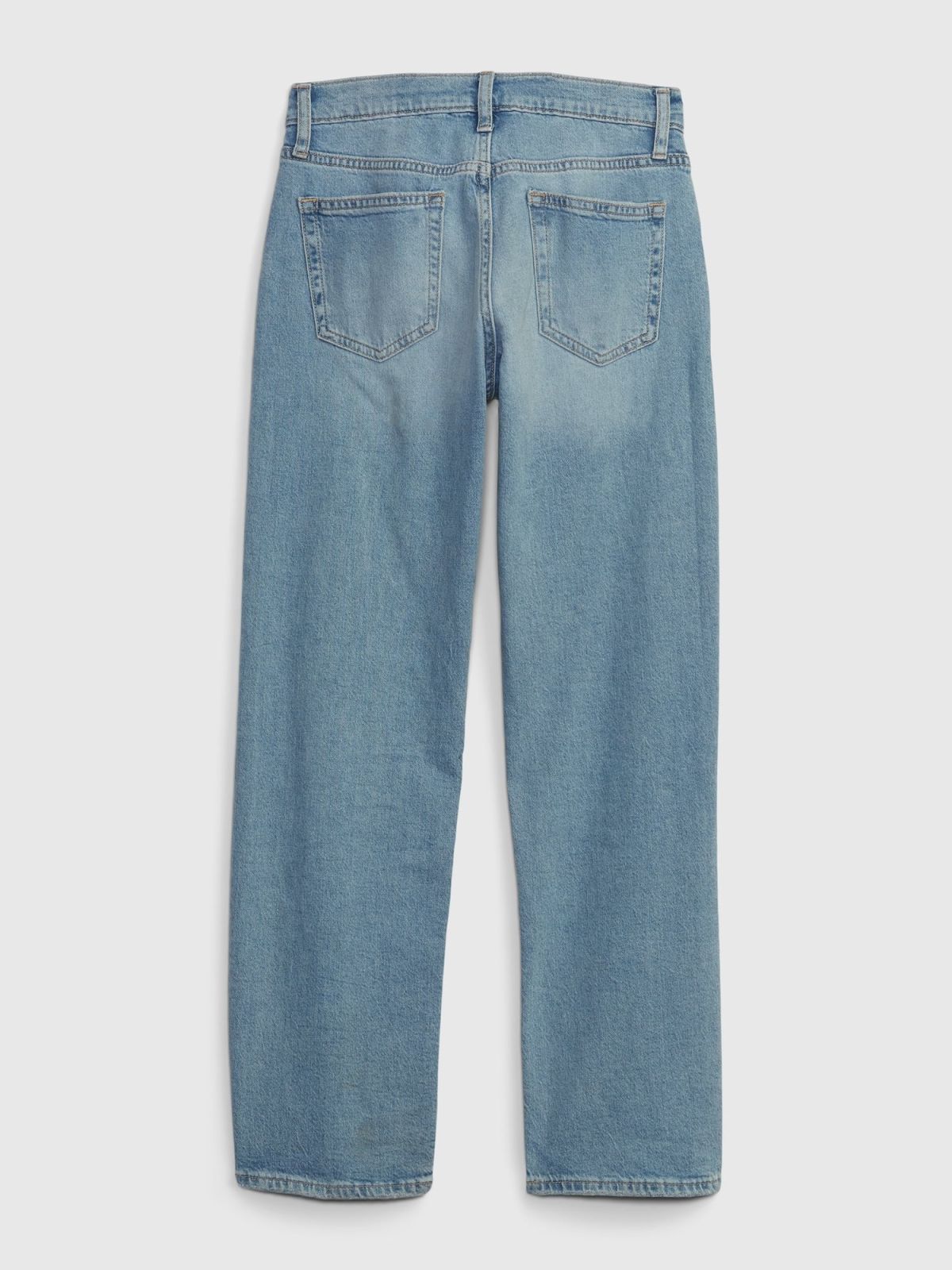Μπλε Παιδικό Οργανικό Βαμβάκι High Rise '90s Loose Jean Παντελόνι με Washwell-405358000