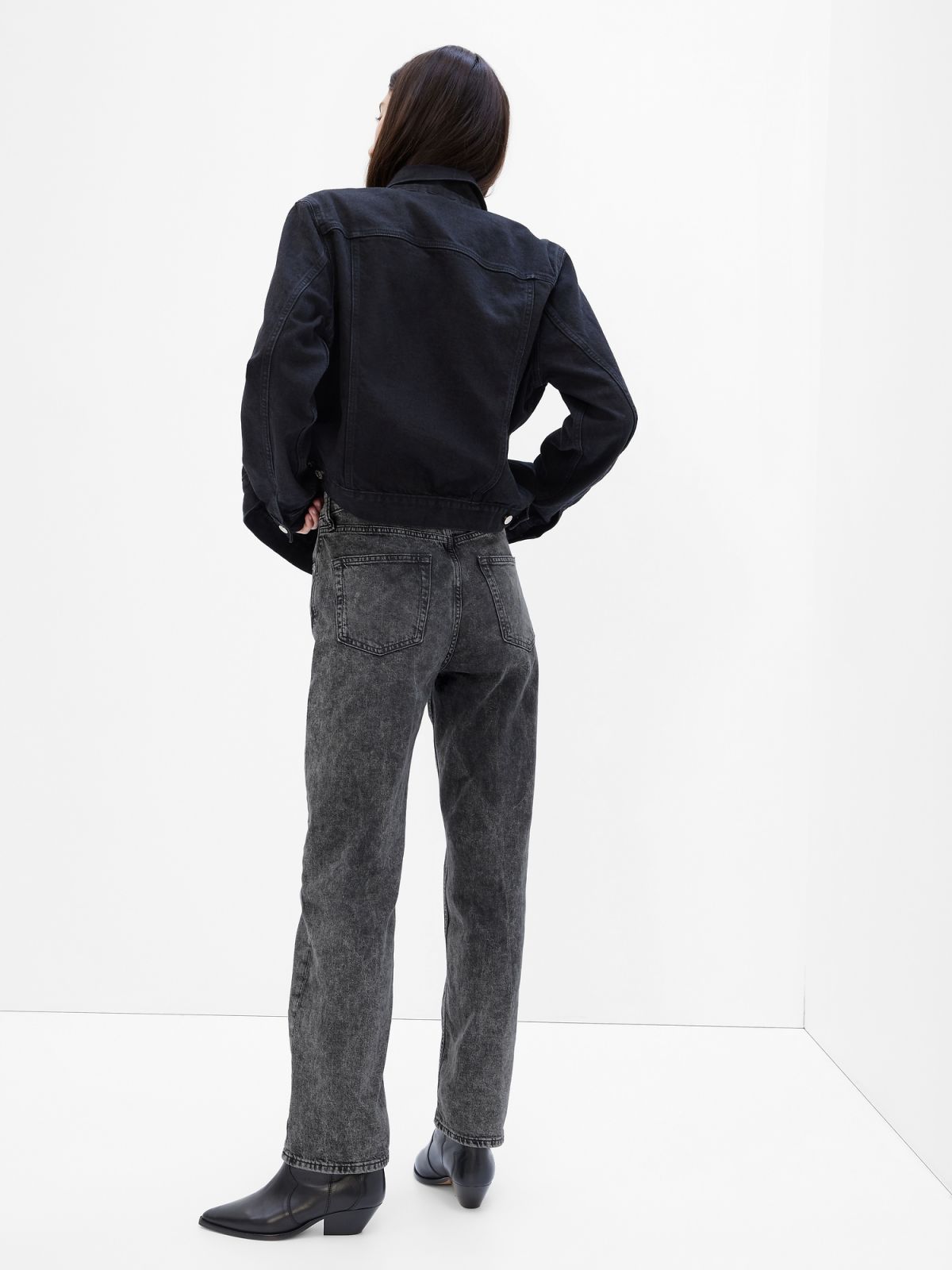 Μαύρο High Rise '90s Loose Jean Παντελόνι με Washwell-426613000