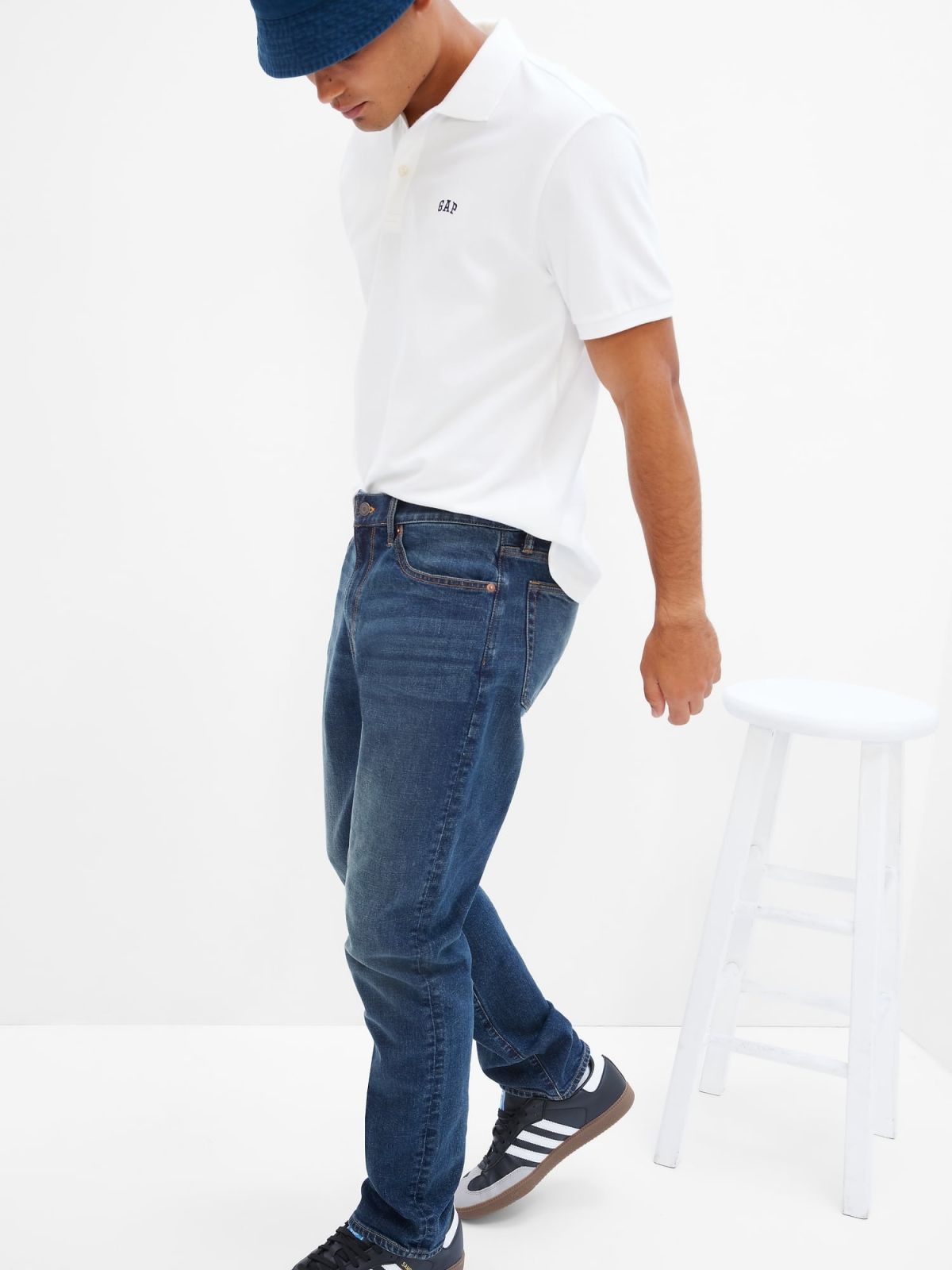 Μπλε Straight Taper GapFlex Jean Παντελόνι με Washwell-452608000