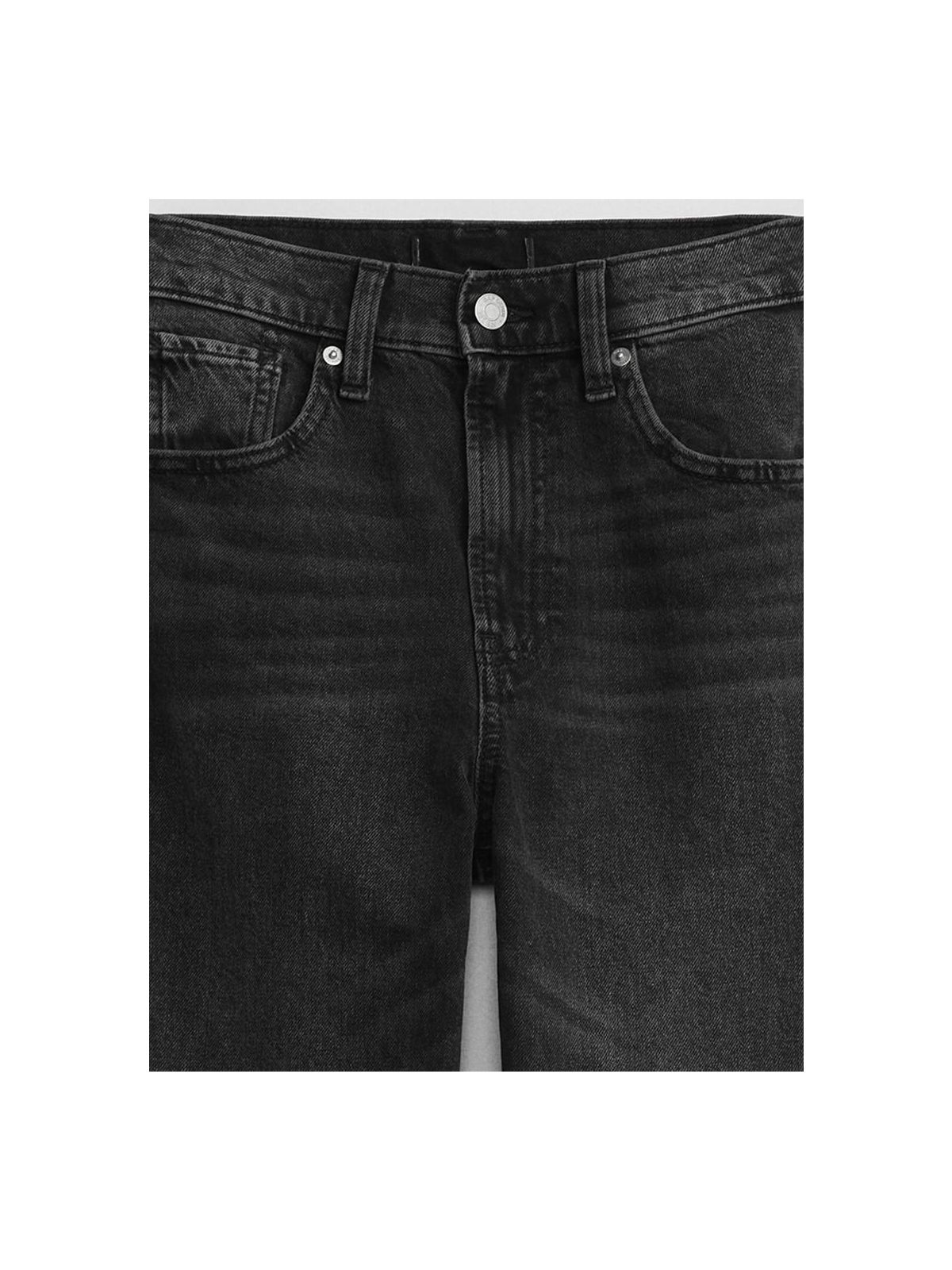 Μαύρο High Rise Straight Jean Παντελόνι με Washwell-447029000