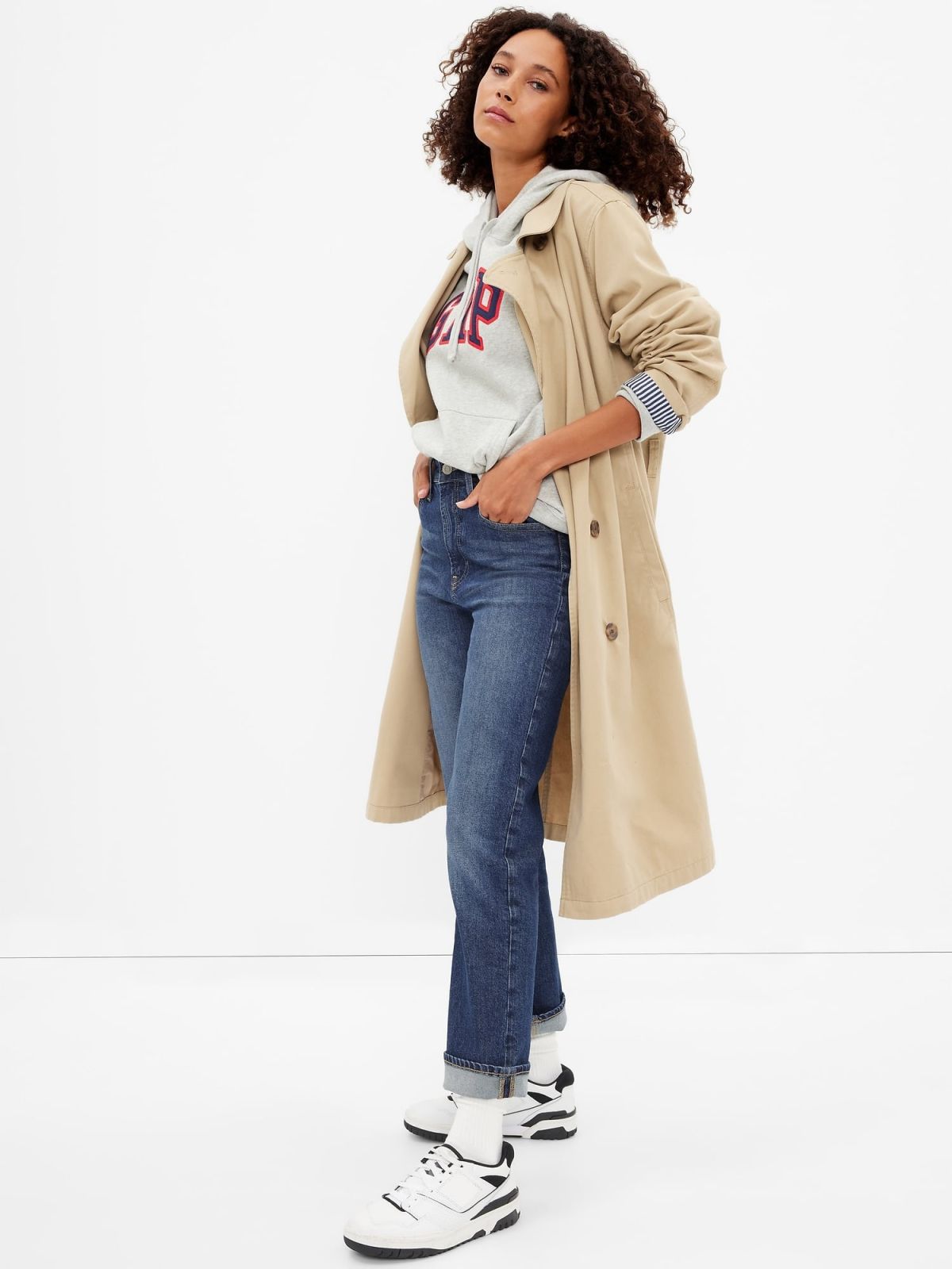 High Rise Straight Jean Παντελόνι με Washwell-447167000