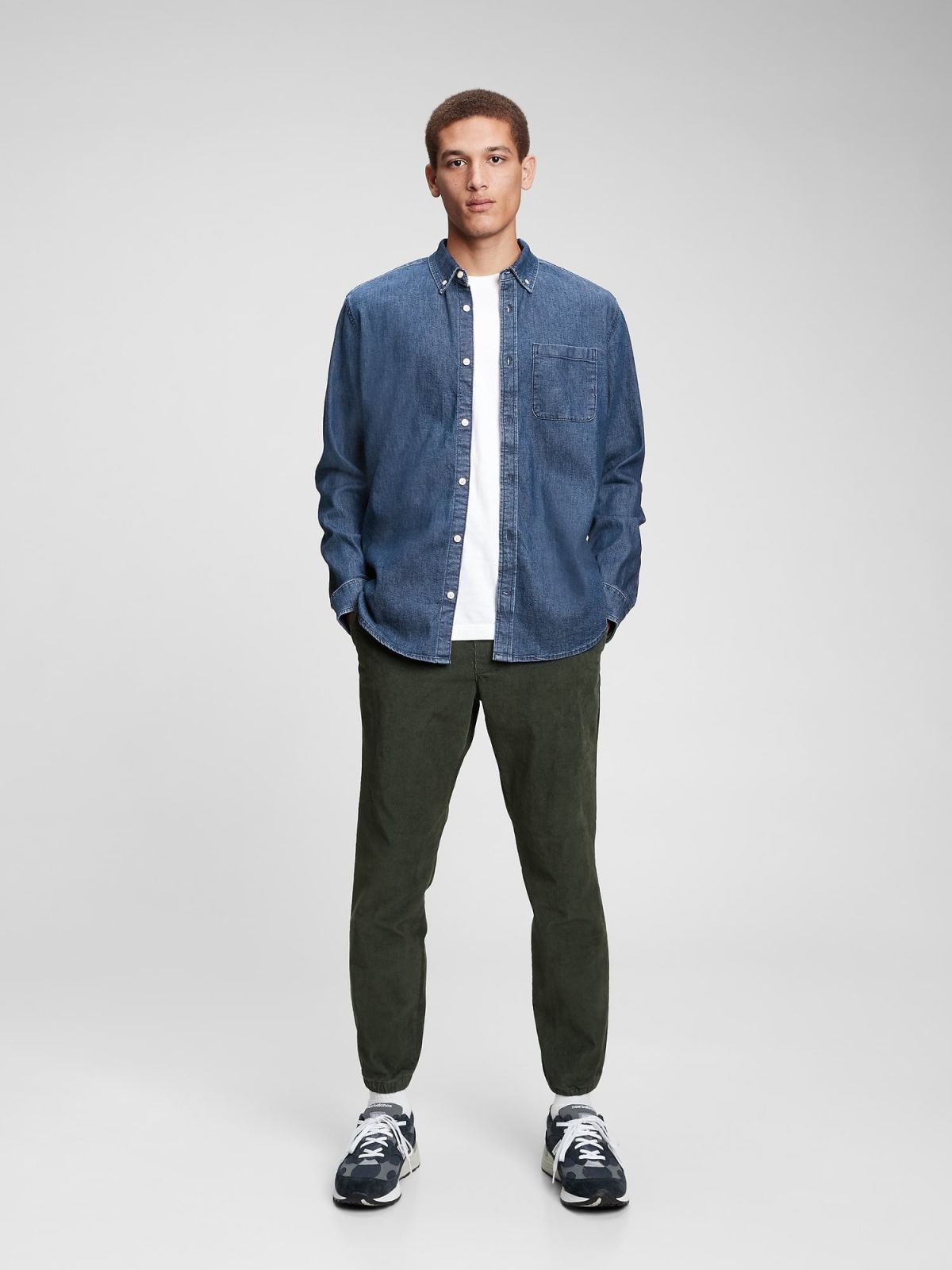 Μπλε Denim Pocket Πουκάμισο-736872000