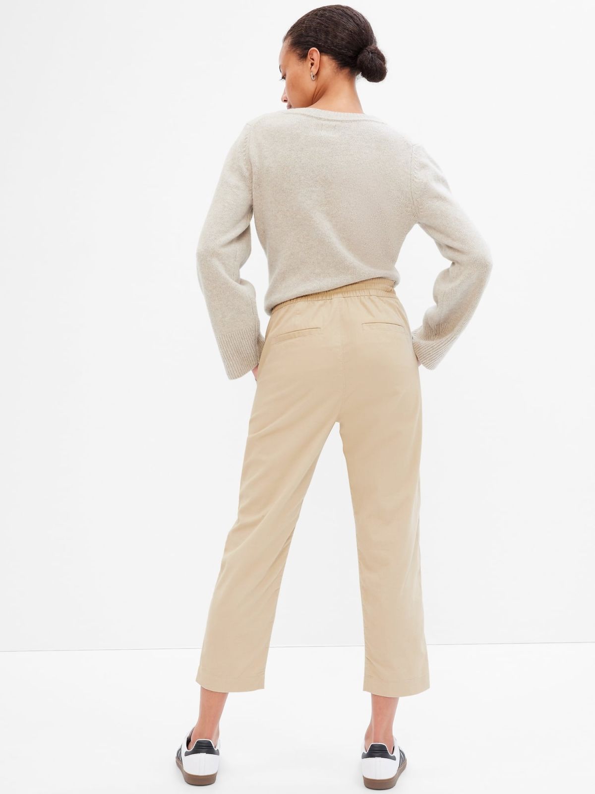 Μπεζ Mid Rise Κοτλέ Easy Παντελόνι-426649001