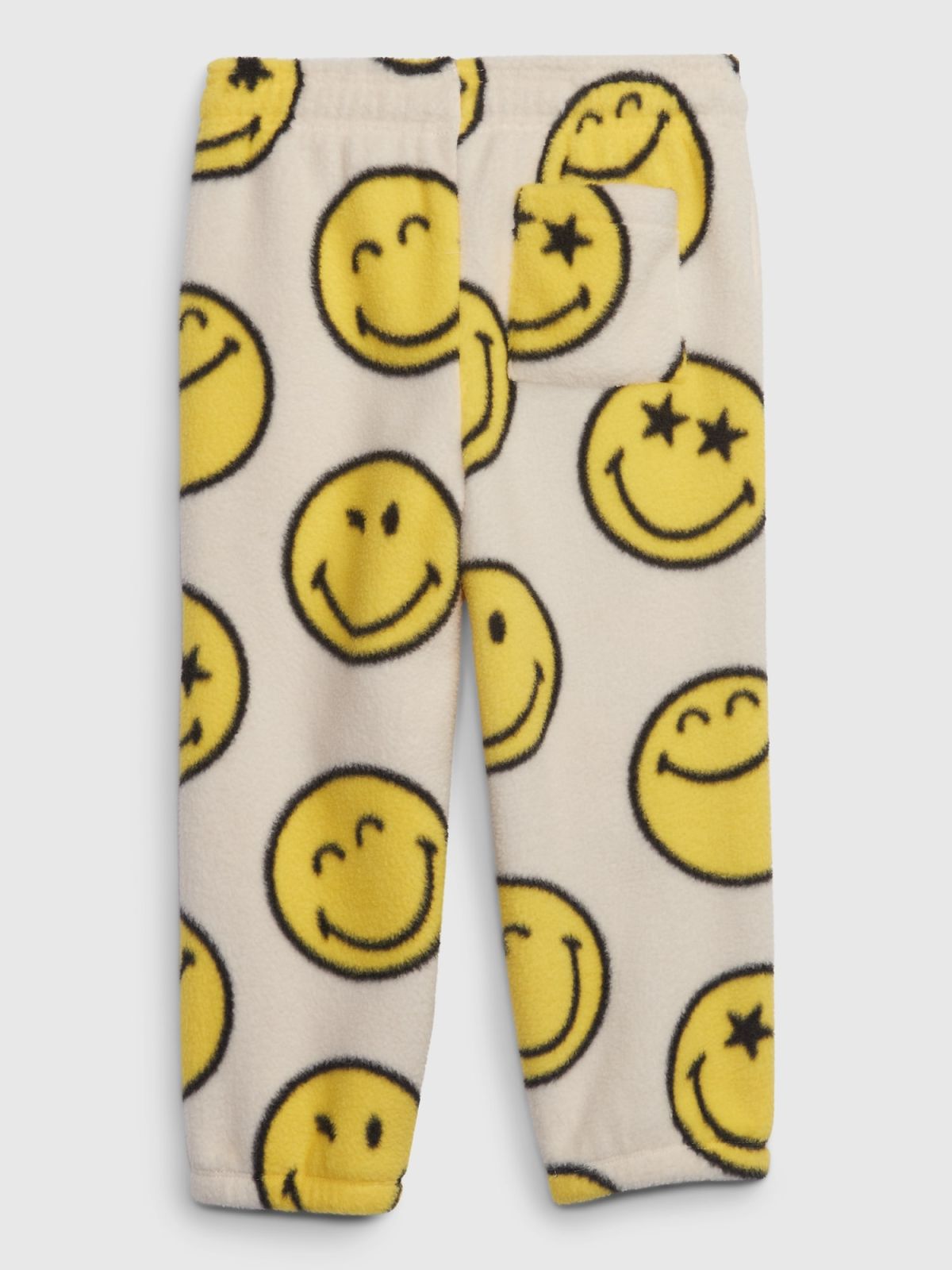 Άσπρο Gap × SmileyWorld® Νηπιακό Fleece Jogger Παντελόνι-487126000