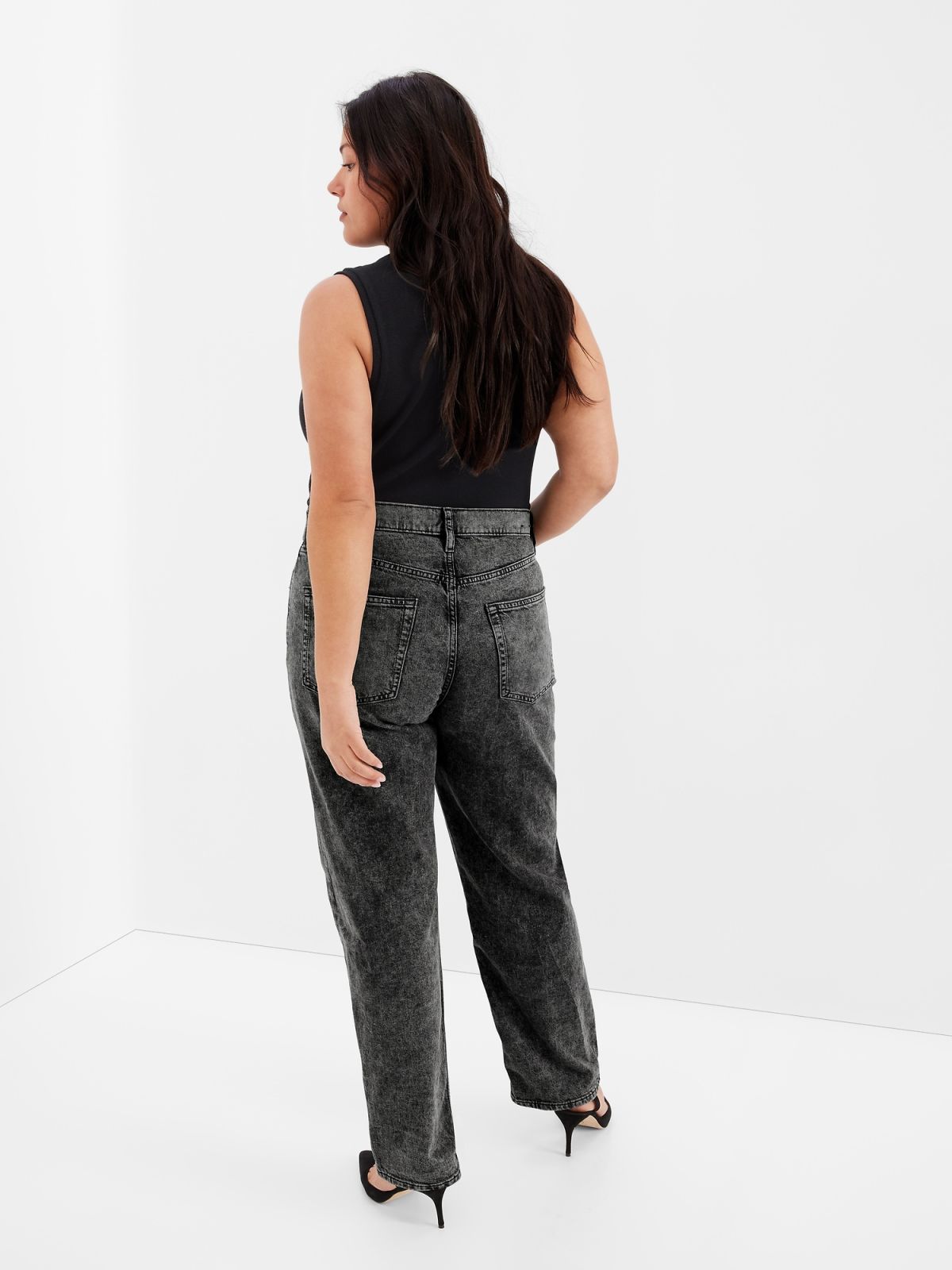 Μαύρο High Rise '90s Loose Jean Παντελόνι με Washwell-426613000