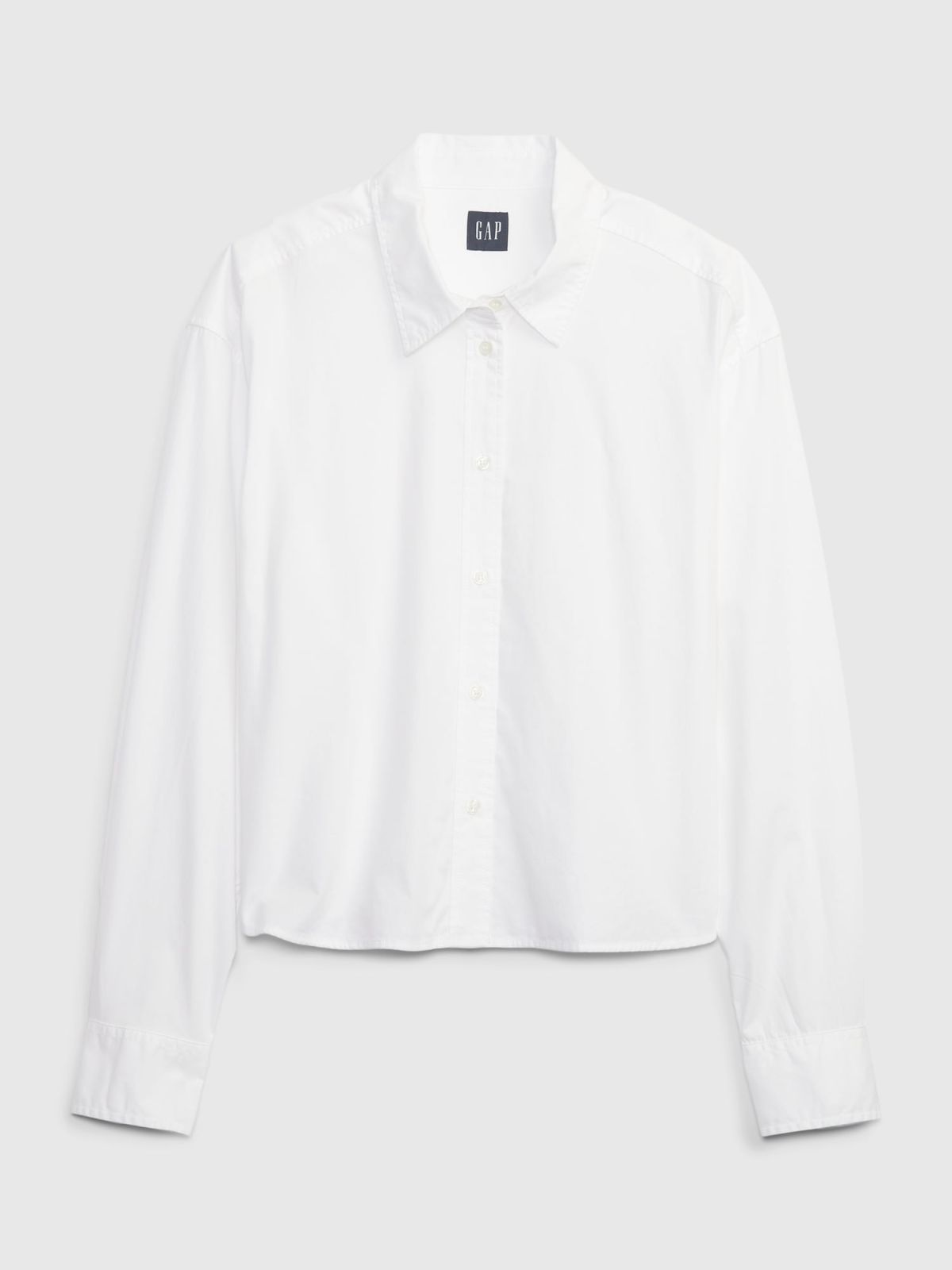 Organic Cotton Cropped Shirt-463659002