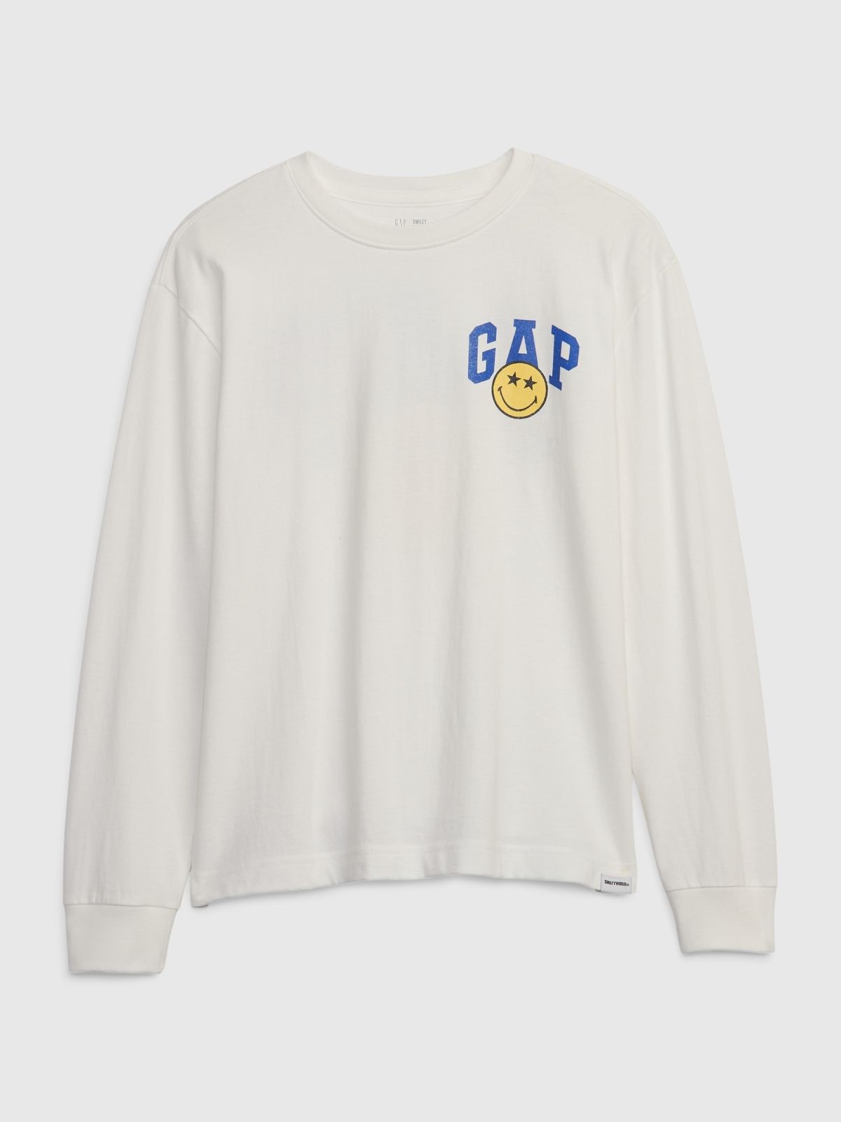 Άσπρη Gap × SmileyWorld® Παιδική 100% Οργανικό Βαμβάκι Graphic Μπλούζα-514088000