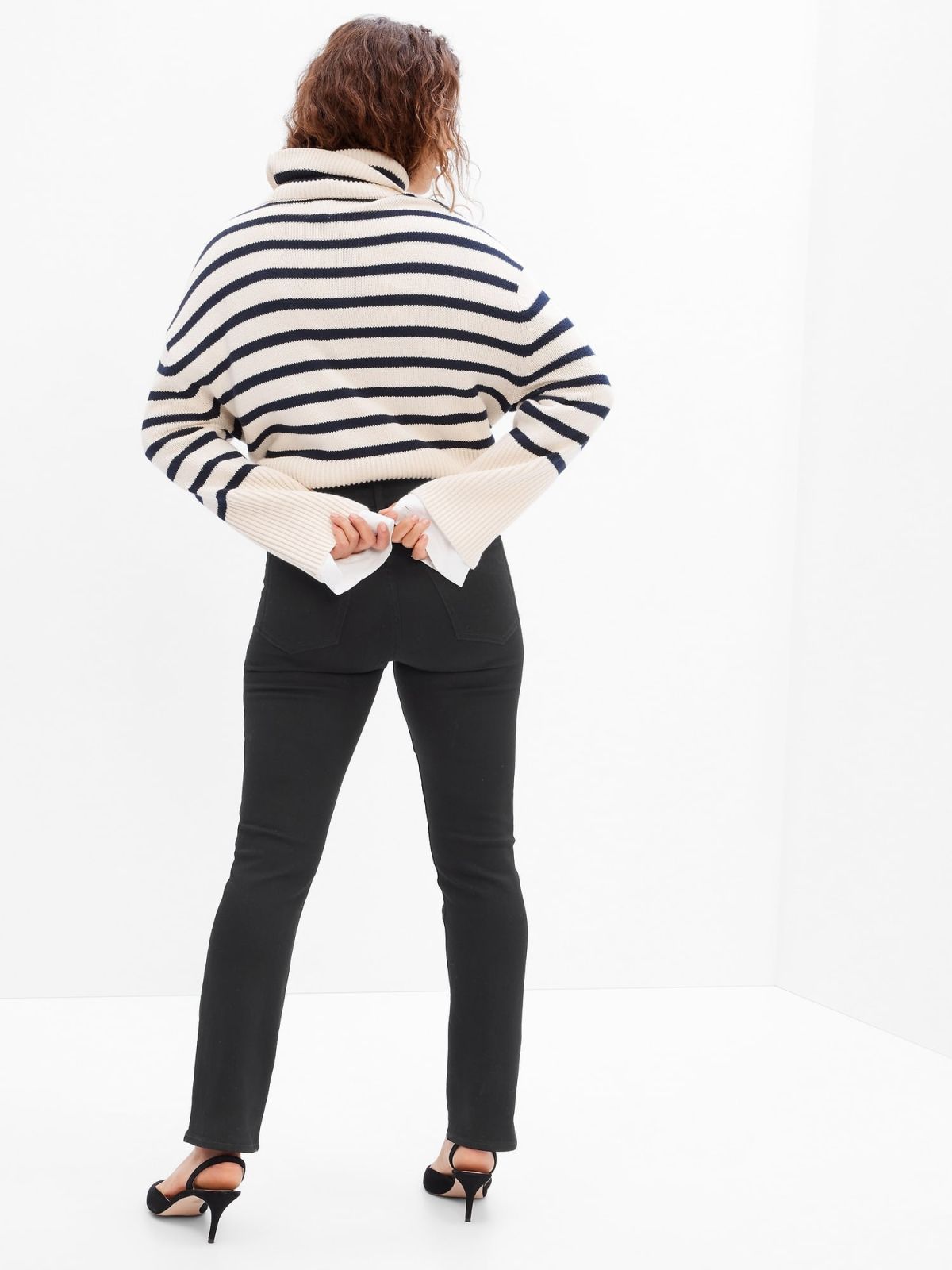 Μαύρο Mid Rise Classic Straight Leg Jean Παντελόνι με Washwell-447128000