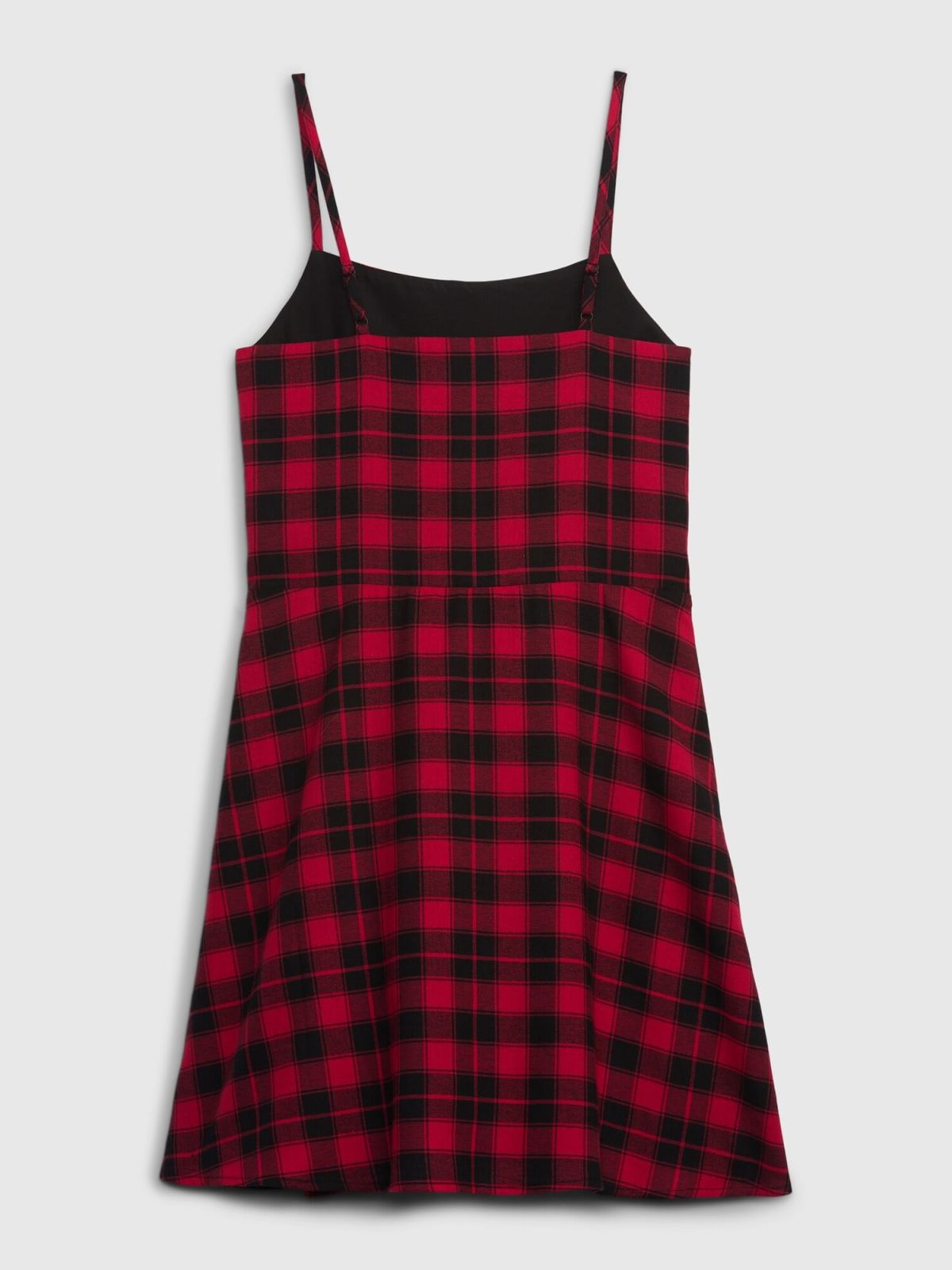 Κόκκινο Teen 100% Οργανικό Βαμβάκι Plaid Φόρεμα-501733000