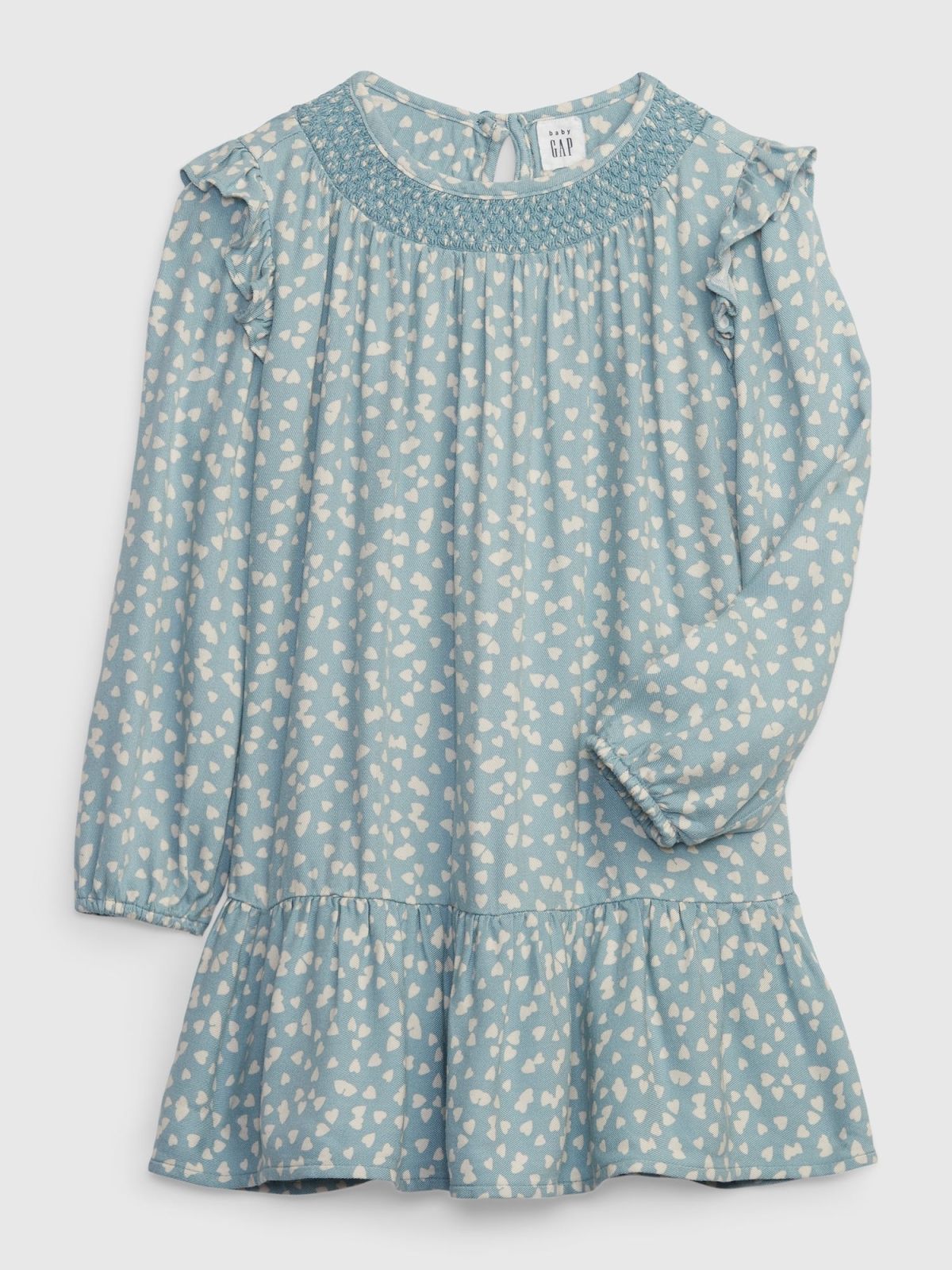 Μπλε Νηπιακό Ruffled Tiered Φόρεμα-485206001