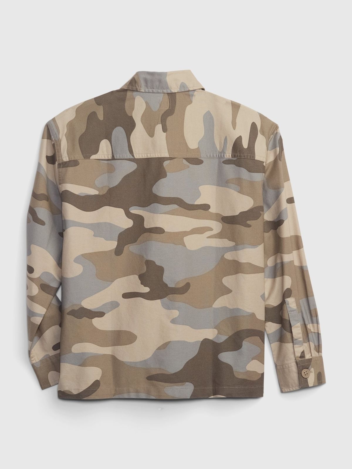 Πράσινο Παιδικό Οργανικό Βαμβάκι Camo Overshirt-478539000