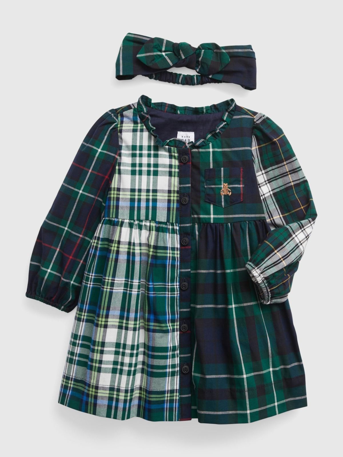 Baby Mocktail Plaid Dress Set-487024000