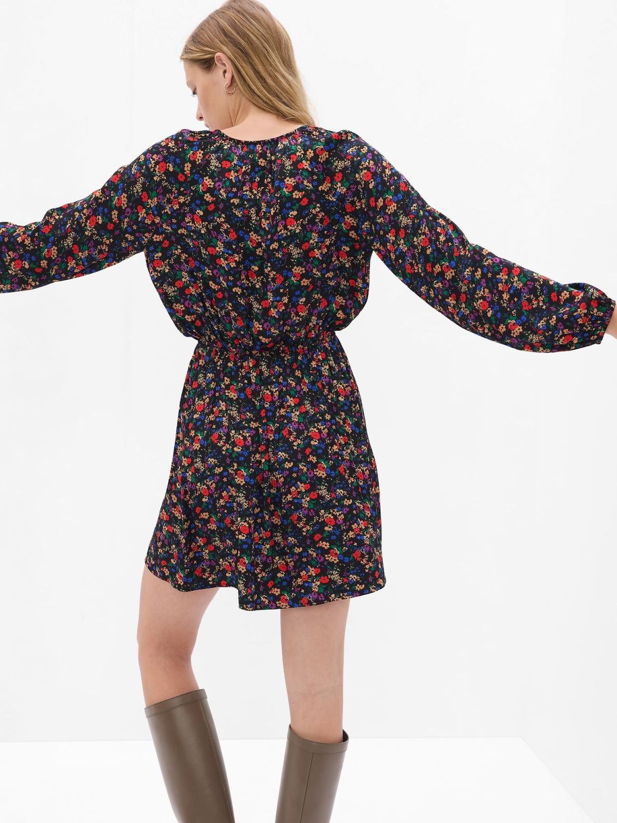 Μαύρο Wrap Mini Φόρεμα-512440002