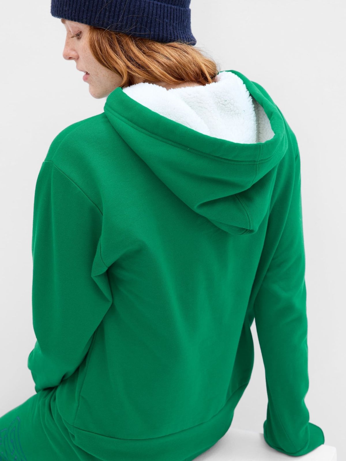 Πράσινο Gap Logo Sherpa Φούτερ-519469004