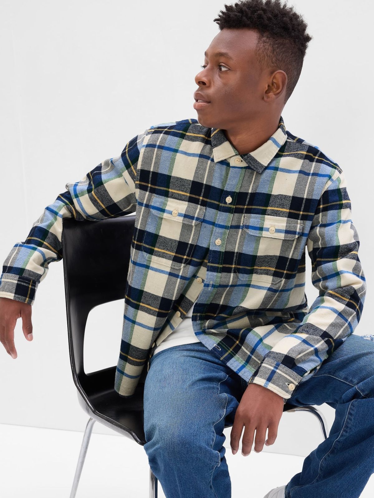 Teen Organic Cotton Flannel Shirt-453164000