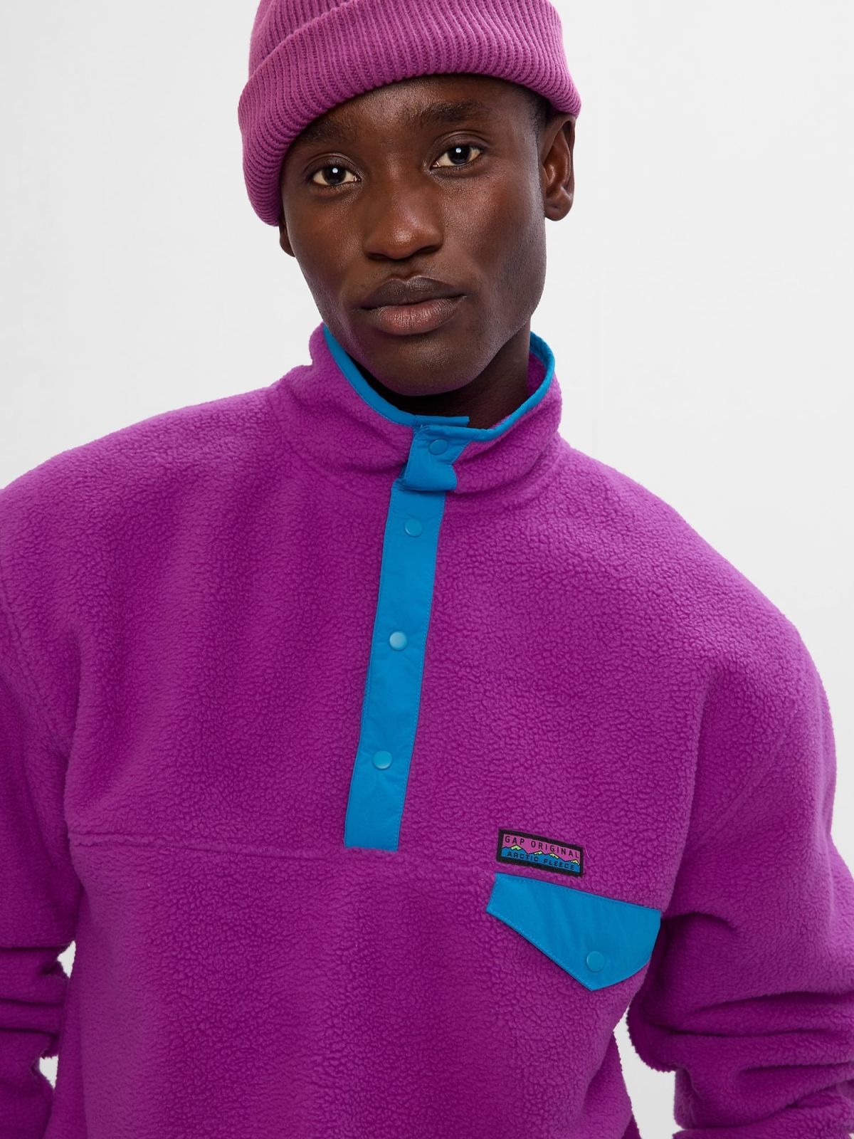 Κόκκινο Arctic Fleece Mockneck Πουλόβερ-479514004