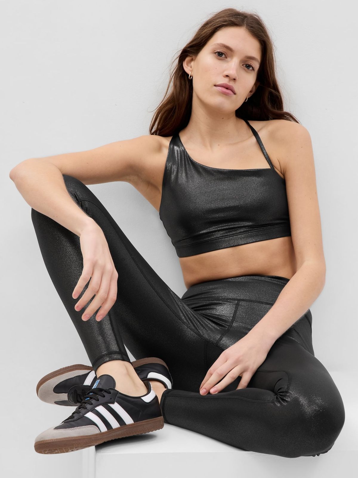 Μαύρο GapFit Ανακυκλωμένο High Rise Power Full Length Legging Κολάν-513479000