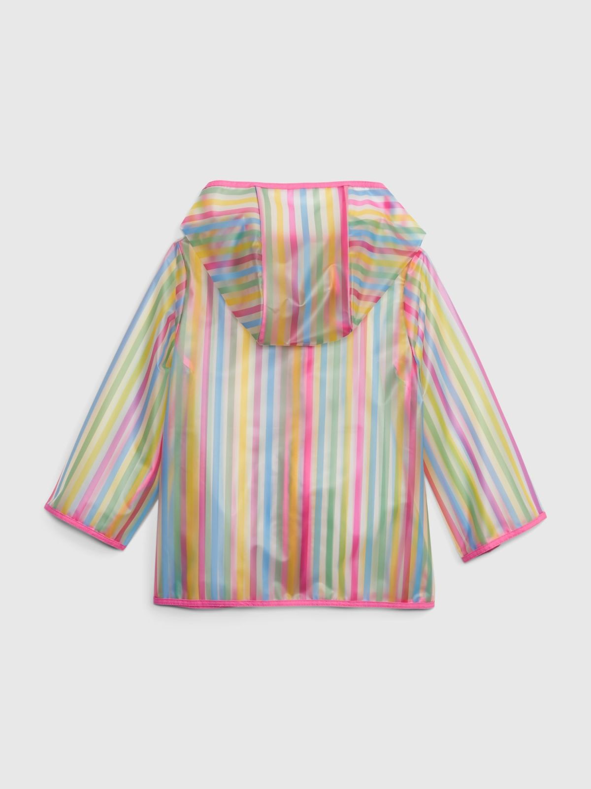 Toddler Striped Translucent Rain Jacket-602122000
