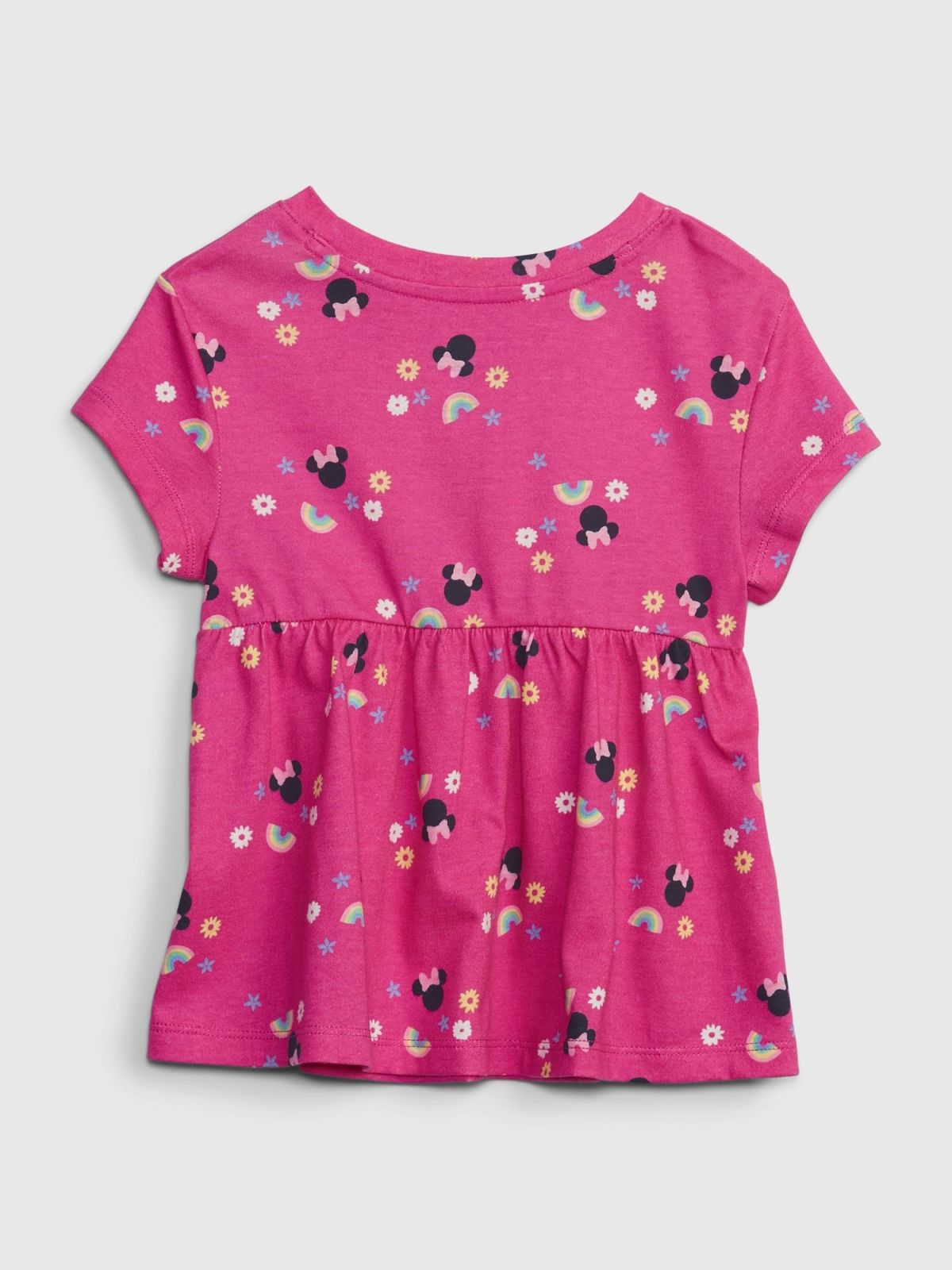 Ροζ BabyGap | Disney 100% Οργανικό Βαμβάκι Mix and Match Minnie Mouse Peplum Top-601907000