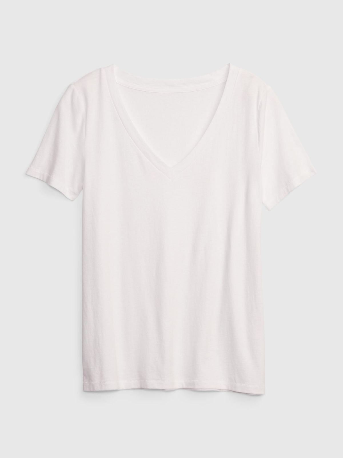 Organic Cotton Vintage V-Neck T-Shirt-740140002