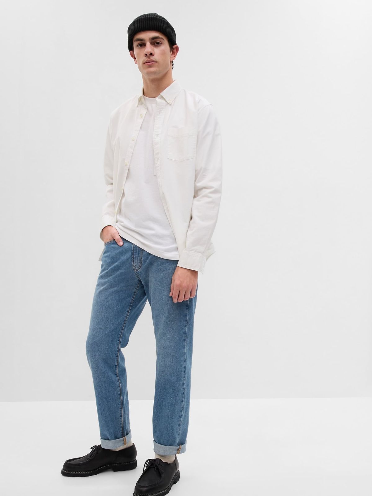 Μπλε Straight Fit Τζιν Παντελόνι-497149000